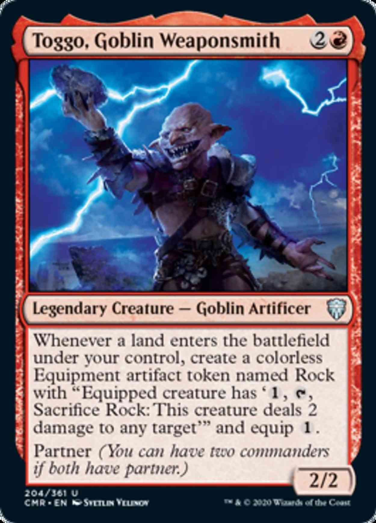 Toggo, Goblin Weaponsmith magic card front