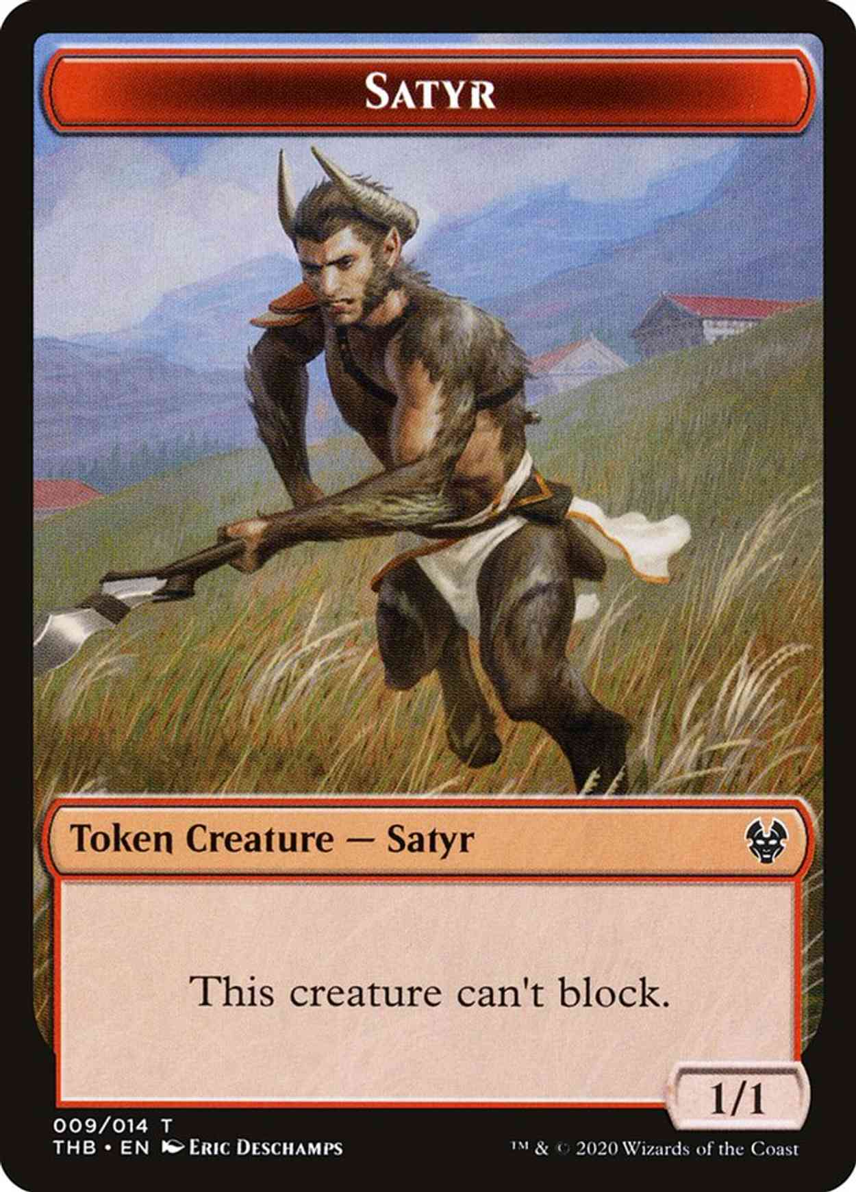 Satyr // Gold Double-sided Token magic card front