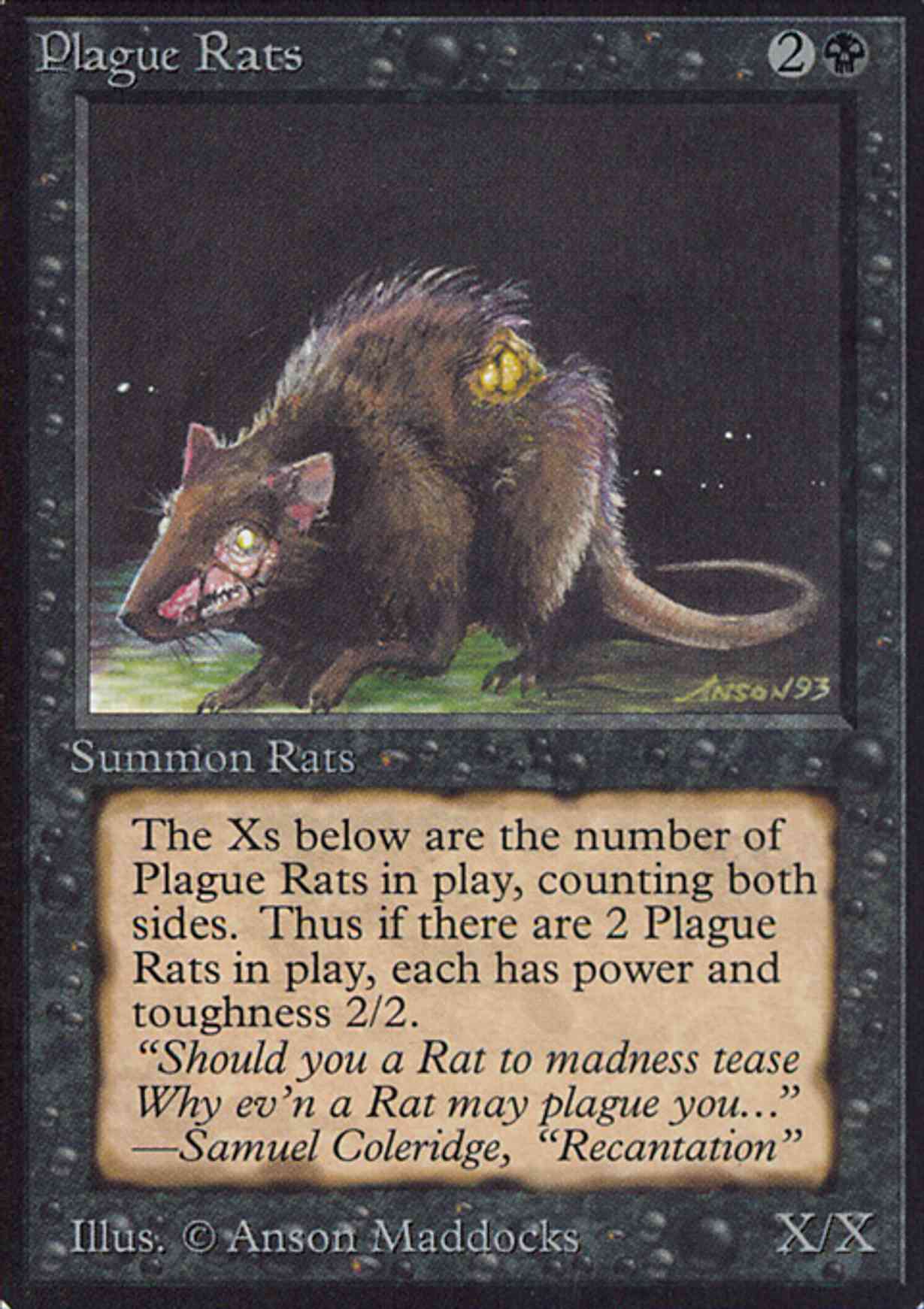 Plague Rats Price from mtg Limited Edition Alpha
