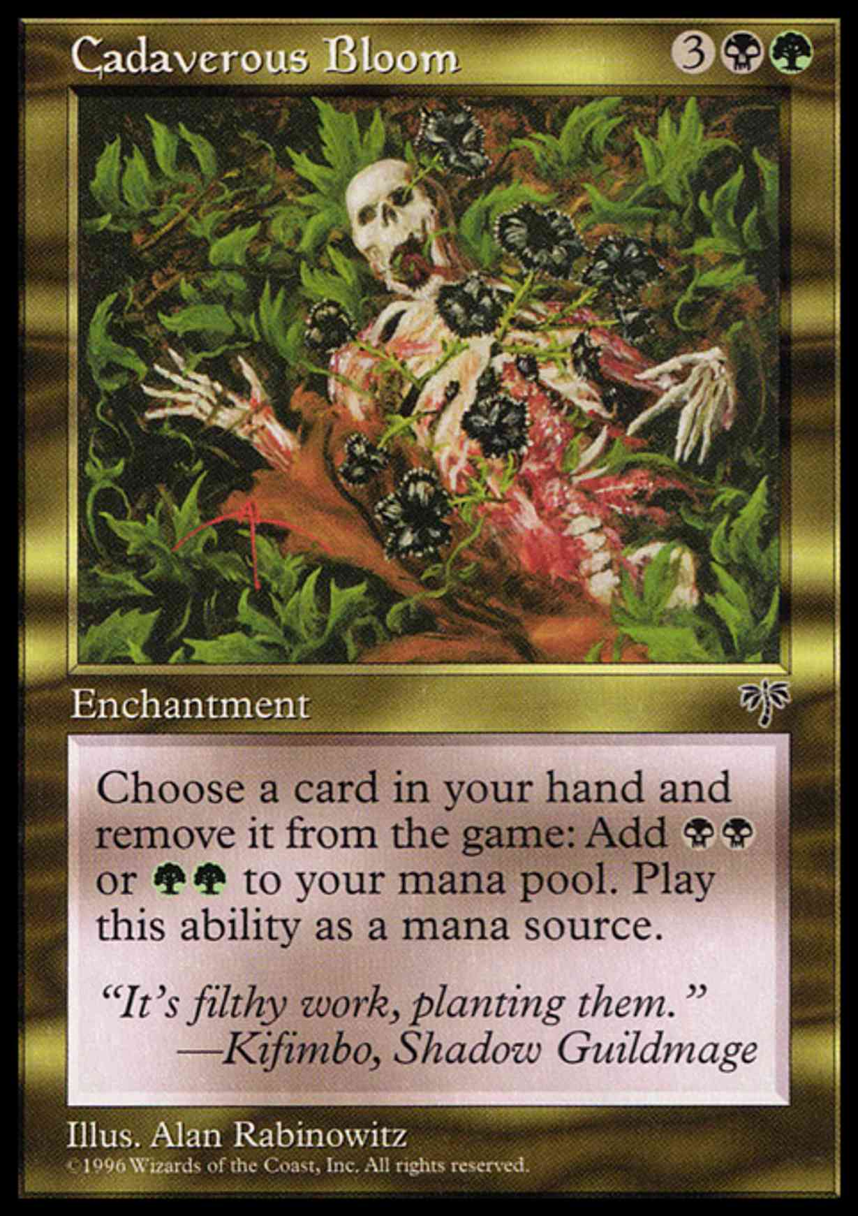 Cadaverous Bloom magic card front