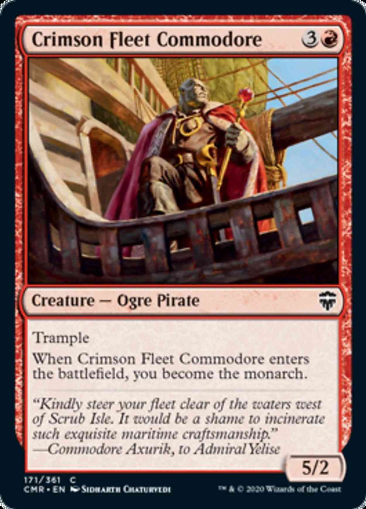 Crimson Fleet Commodore magic card front