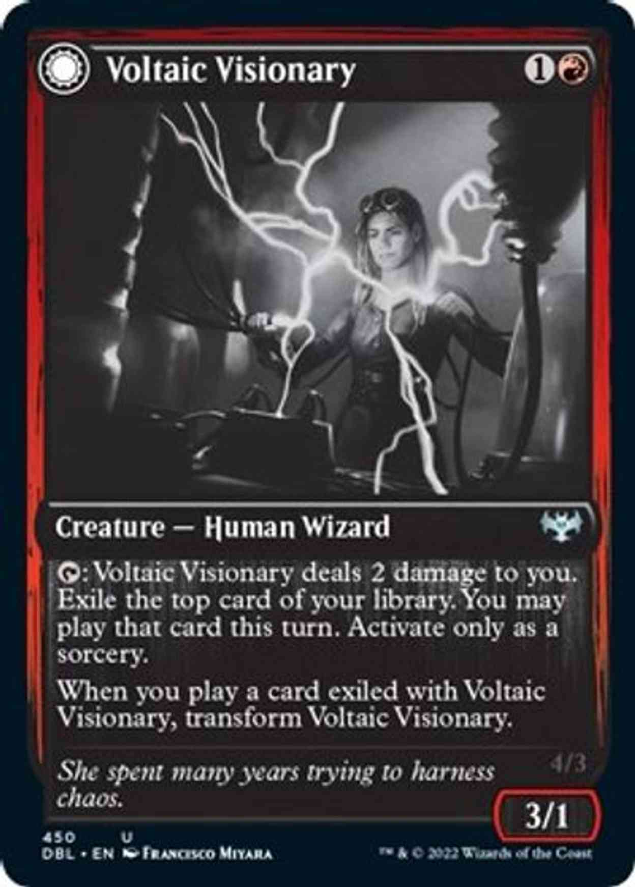 Voltaic Visionary magic card front