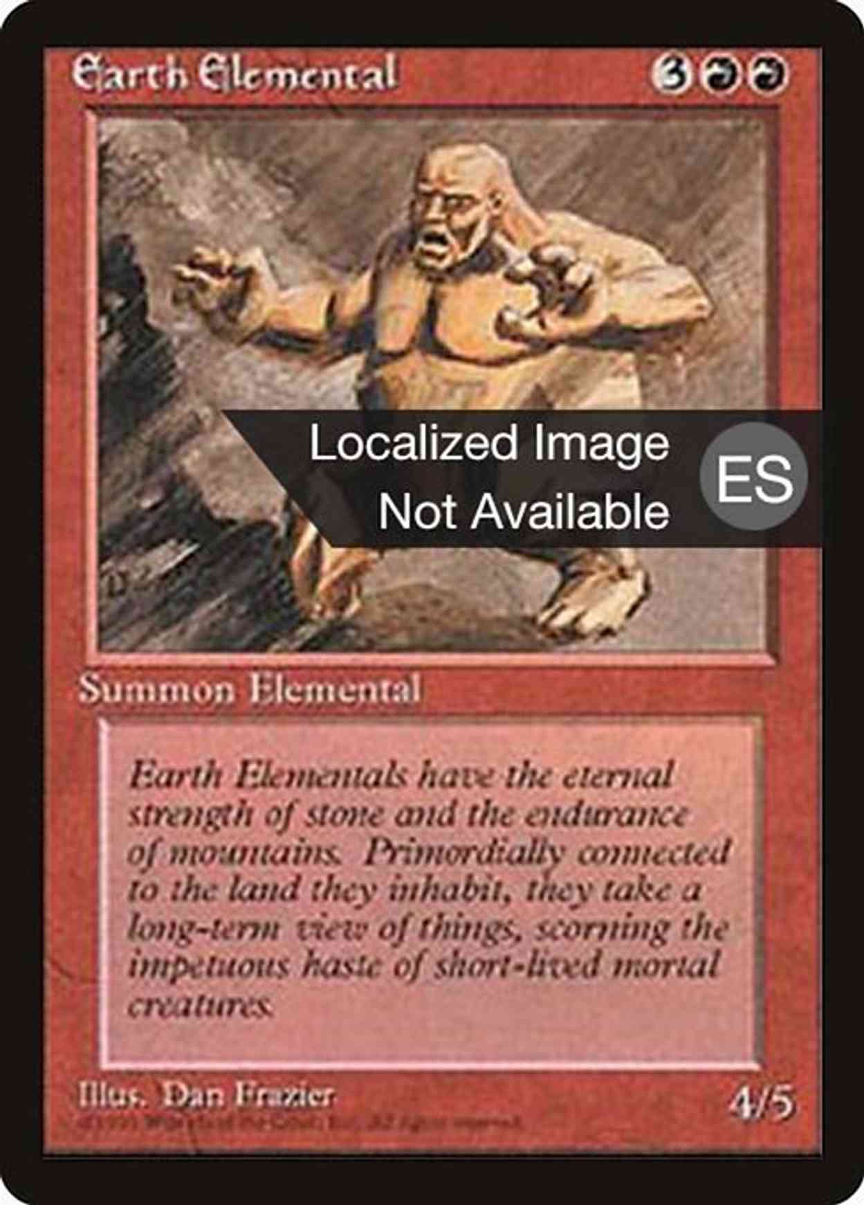 Earth Elemental magic card front