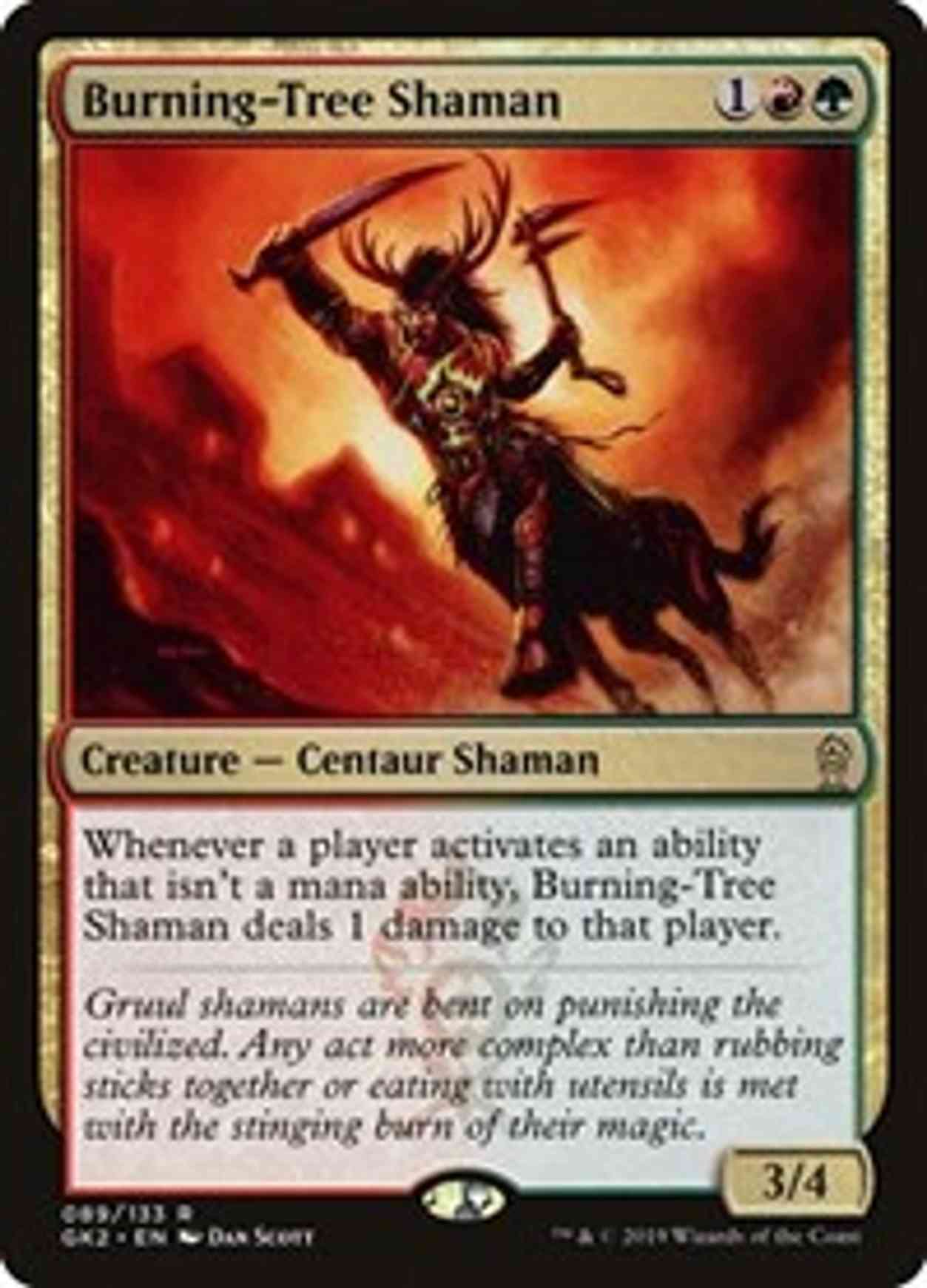 Burning-Tree Shaman magic card front