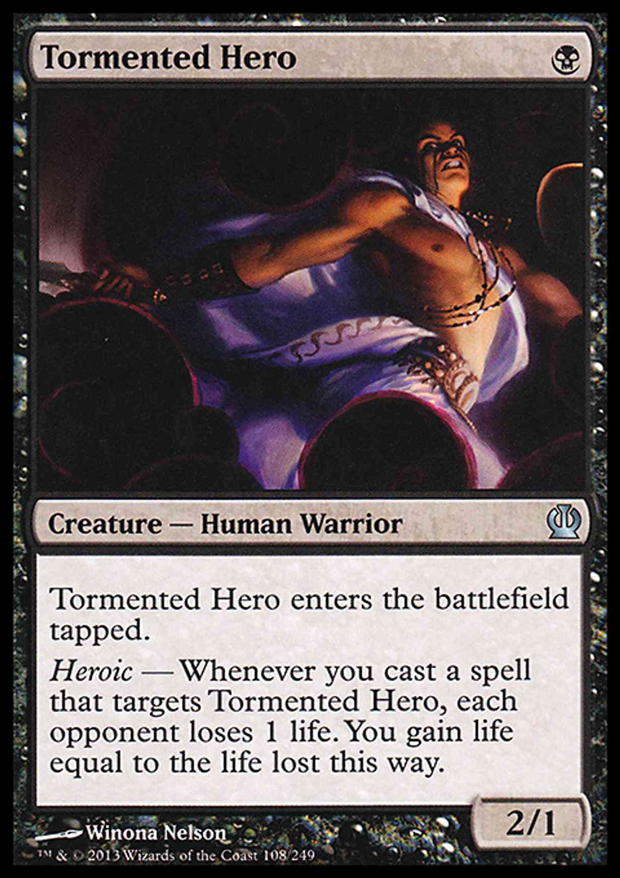 Tormented Hero magic card front
