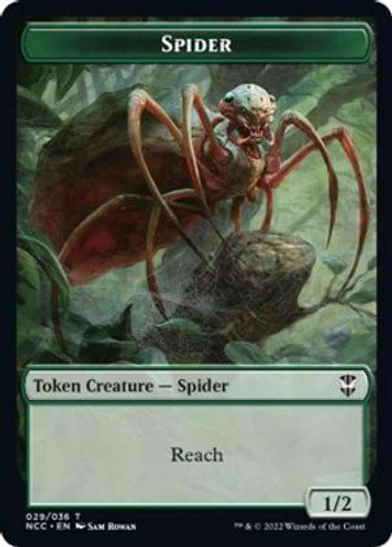 Treefolk // Spider Double-sided Token magic card front