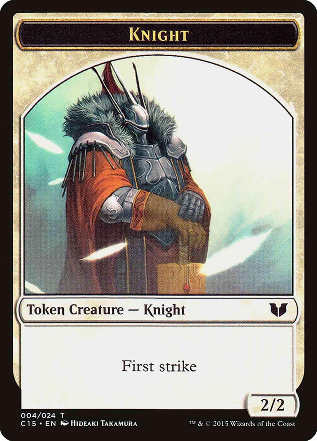 Knight (First Strike) // Elemental Shaman Double-Sided Token magic card front