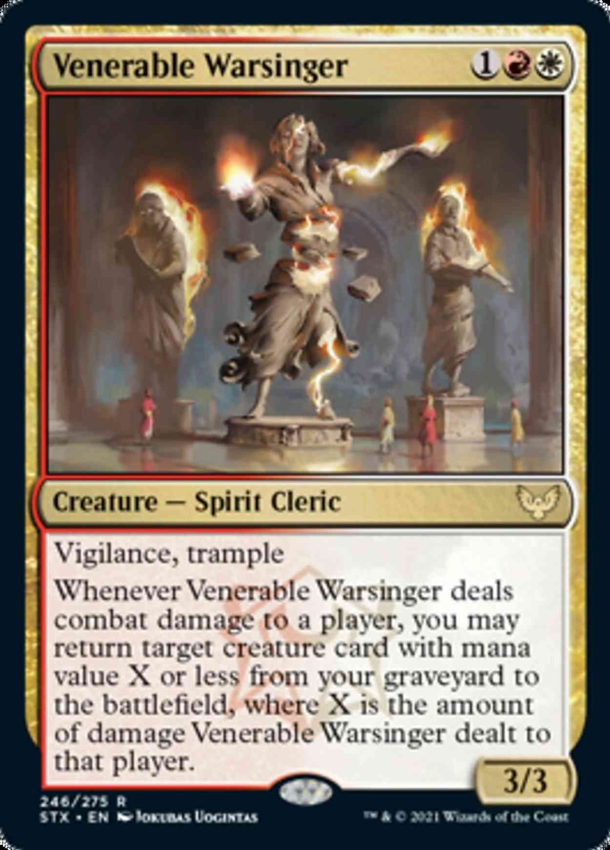 Venerable Warsinger magic card front