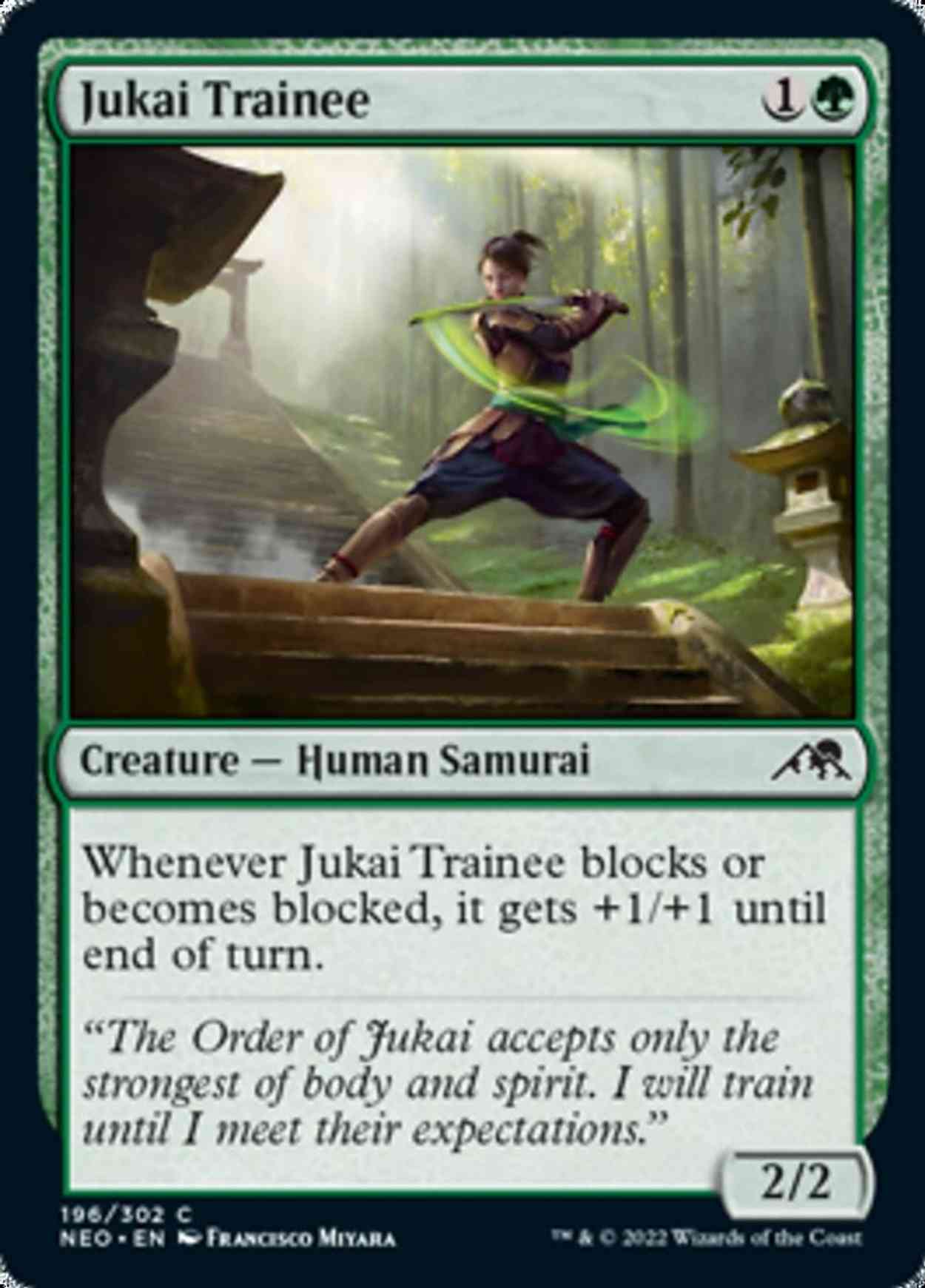 Jukai Trainee magic card front