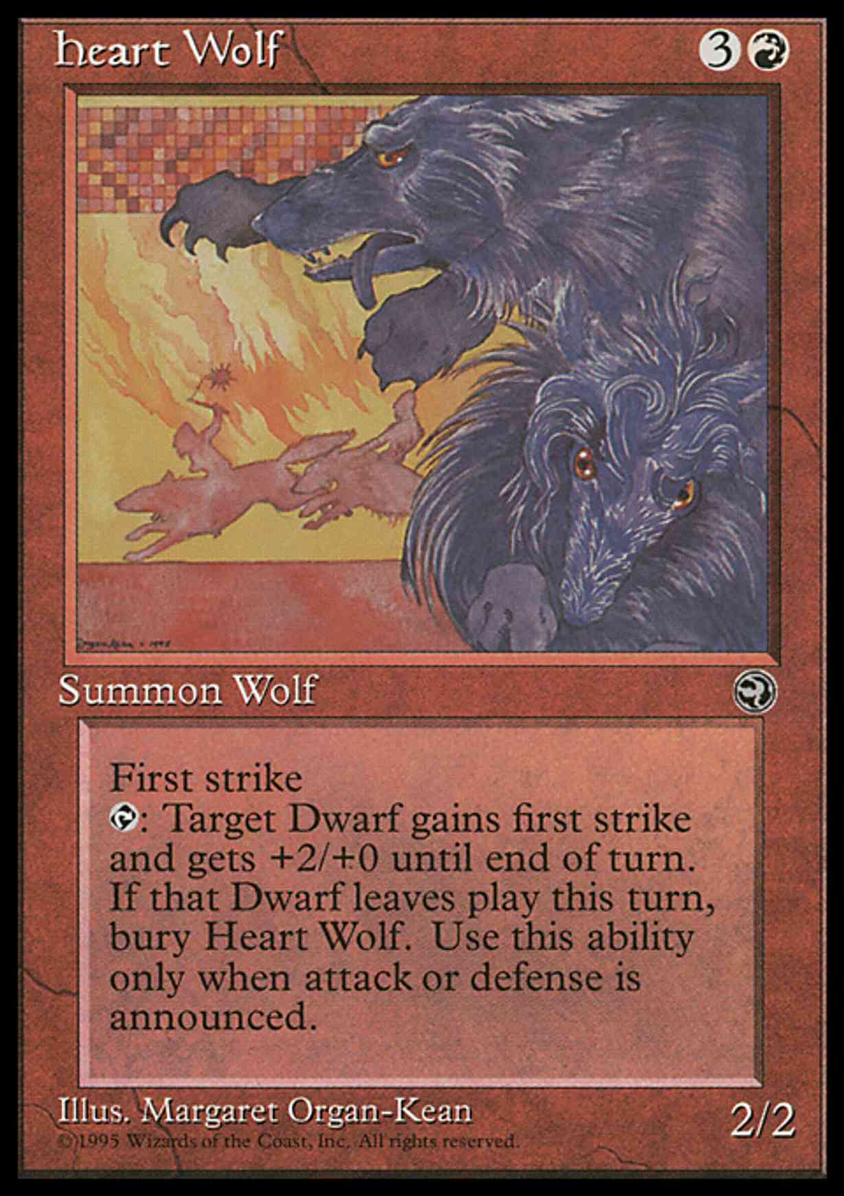 Heart Wolf magic card front
