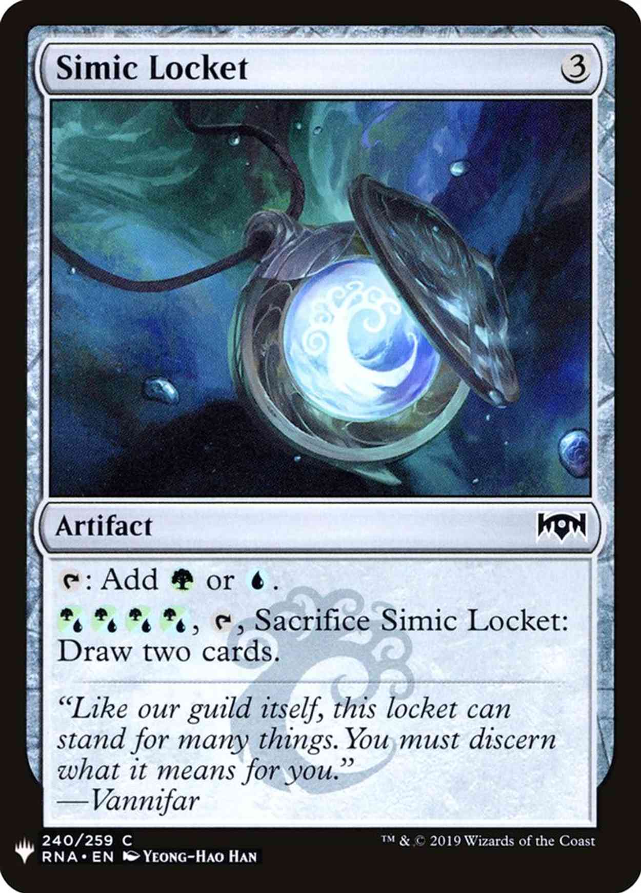 Simic Locket magic card front