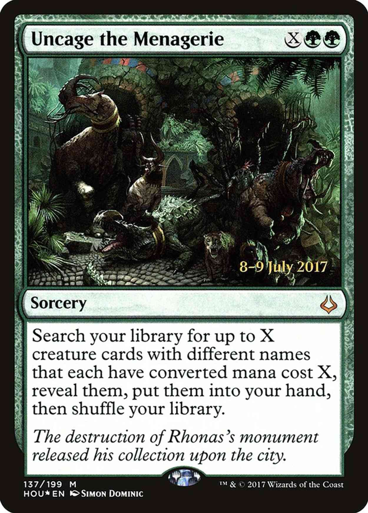 Uncage the Menagerie magic card front
