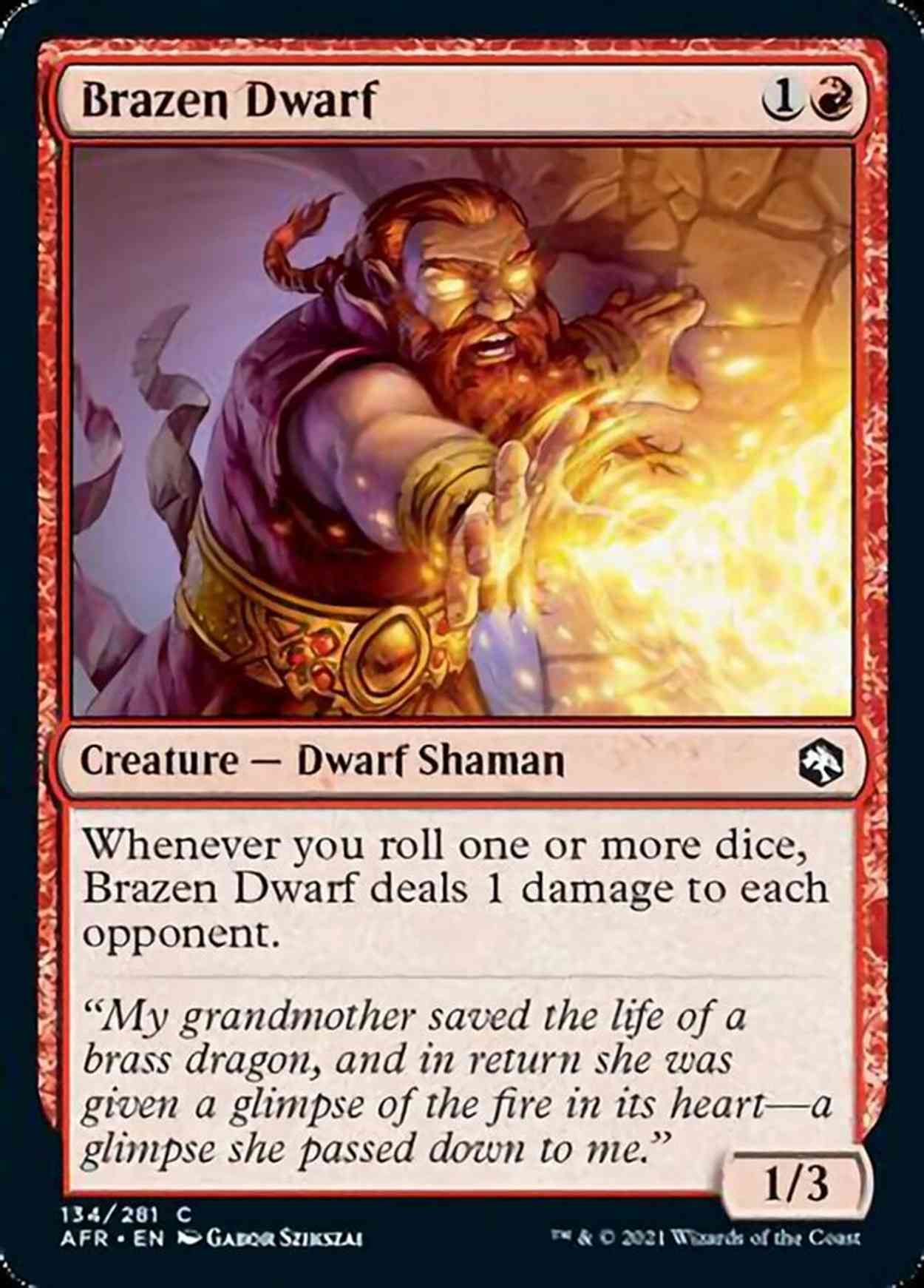 Brazen Dwarf magic card front