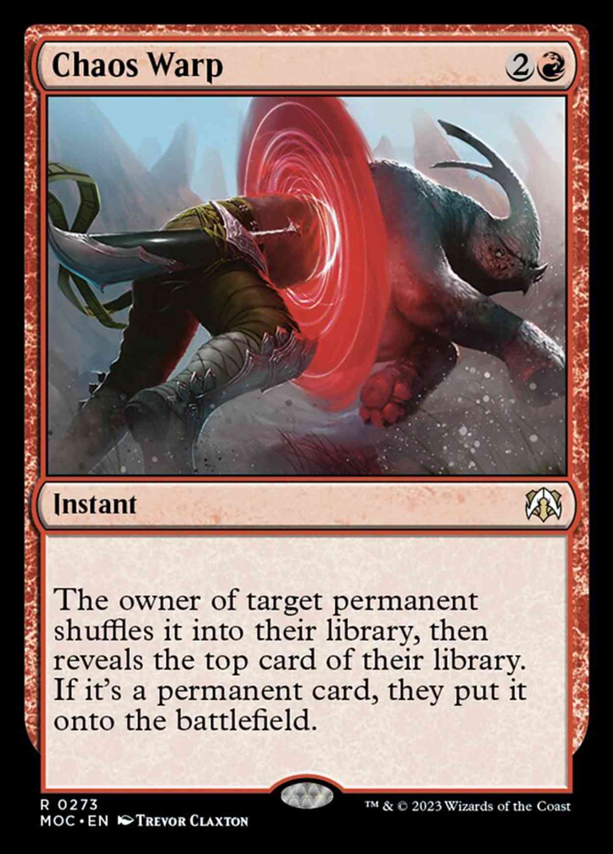 Chaos Warp magic card front