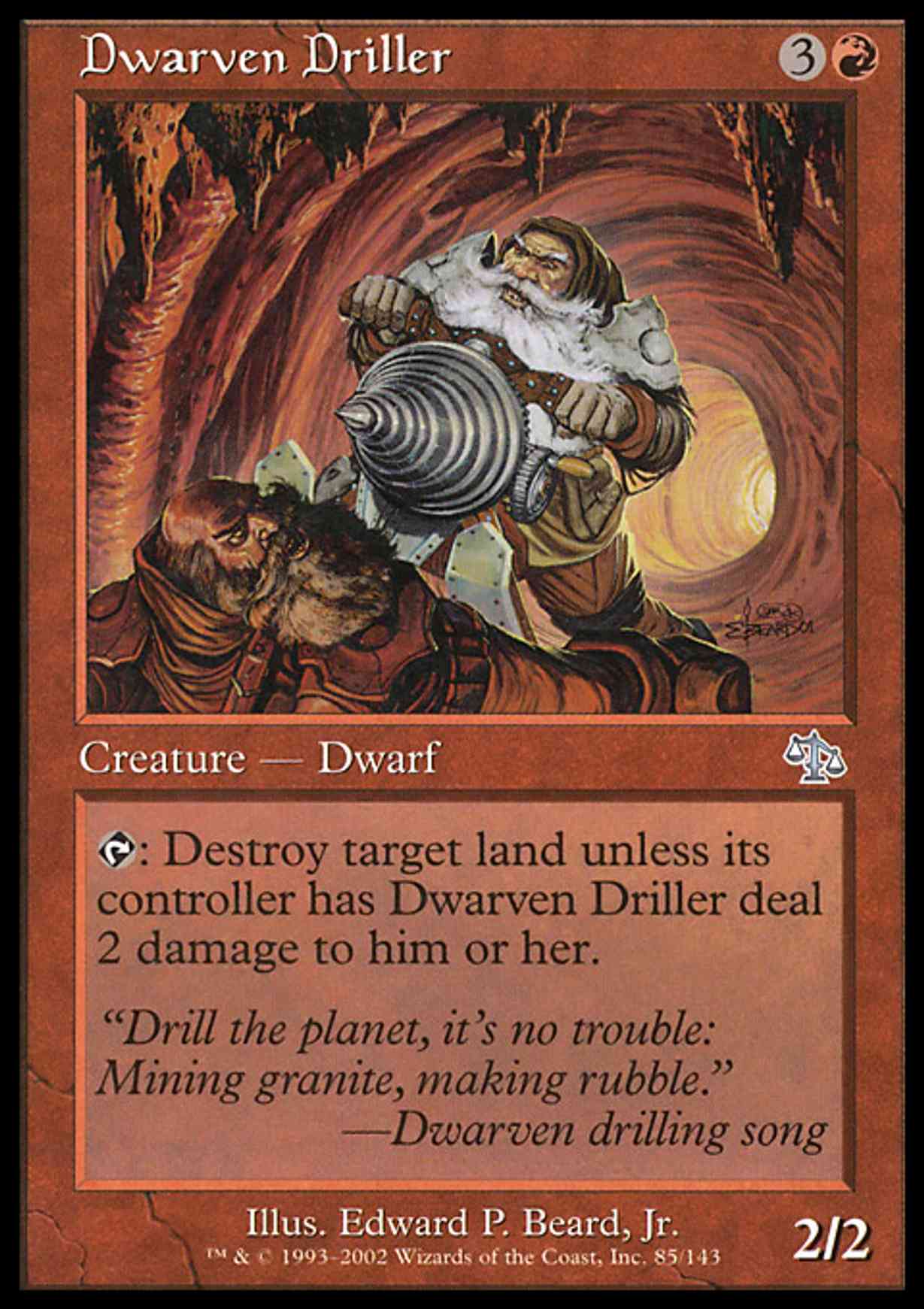 Dwarven Driller magic card front