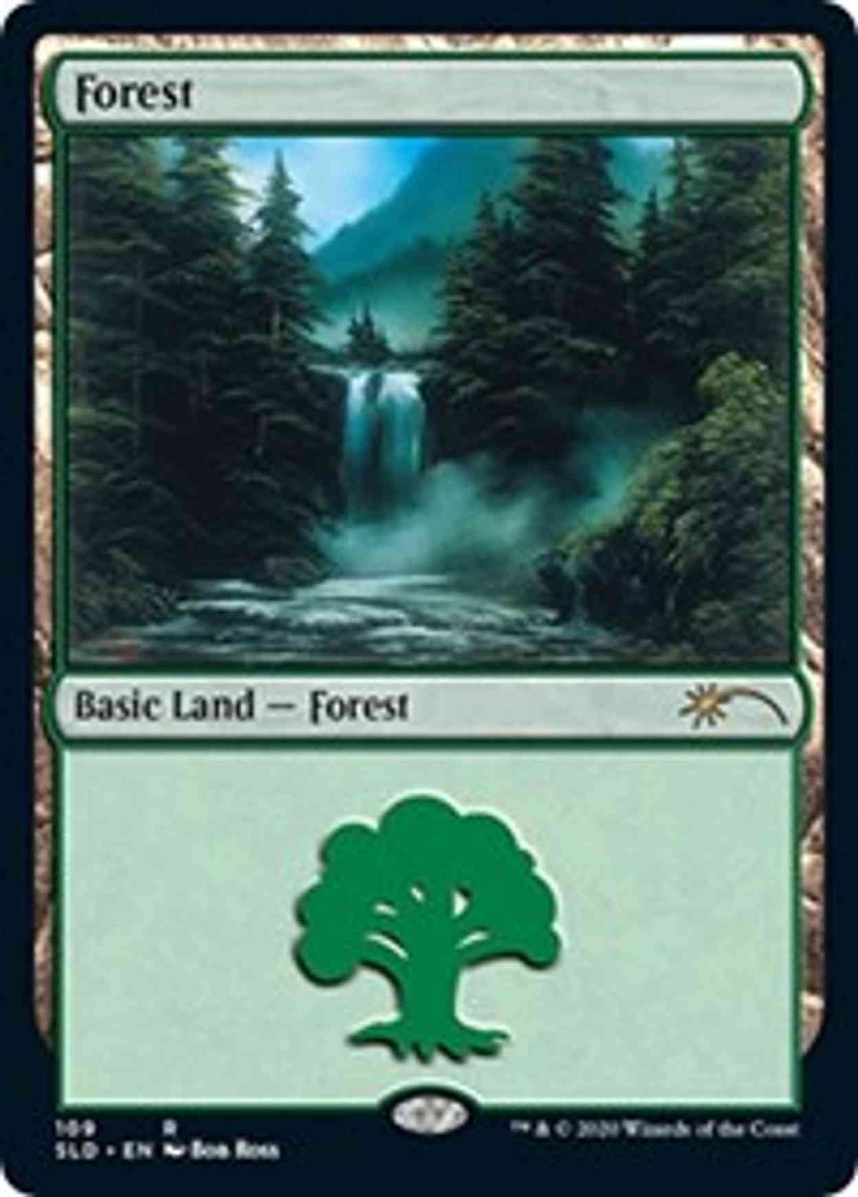 Forest (109) (Bob Ross) magic card front