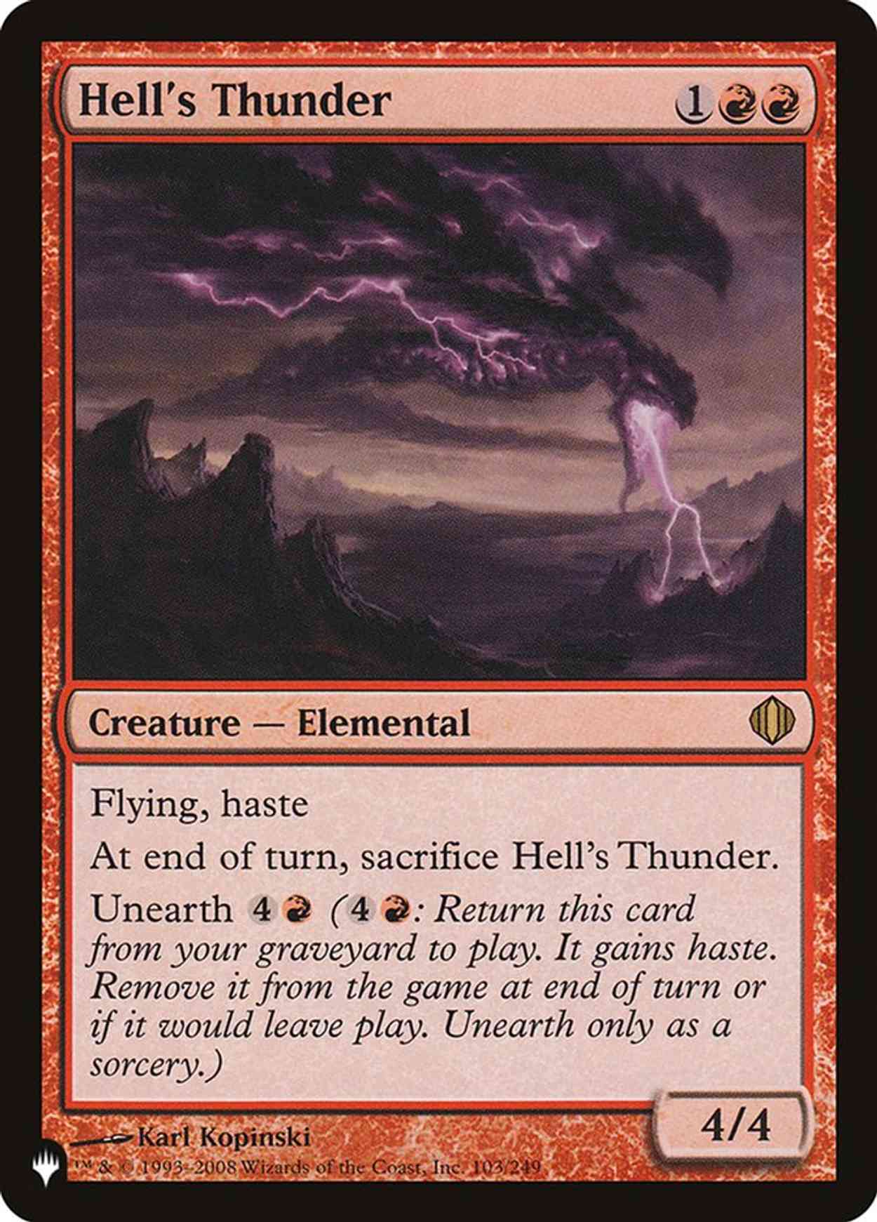 Hell's Thunder magic card front
