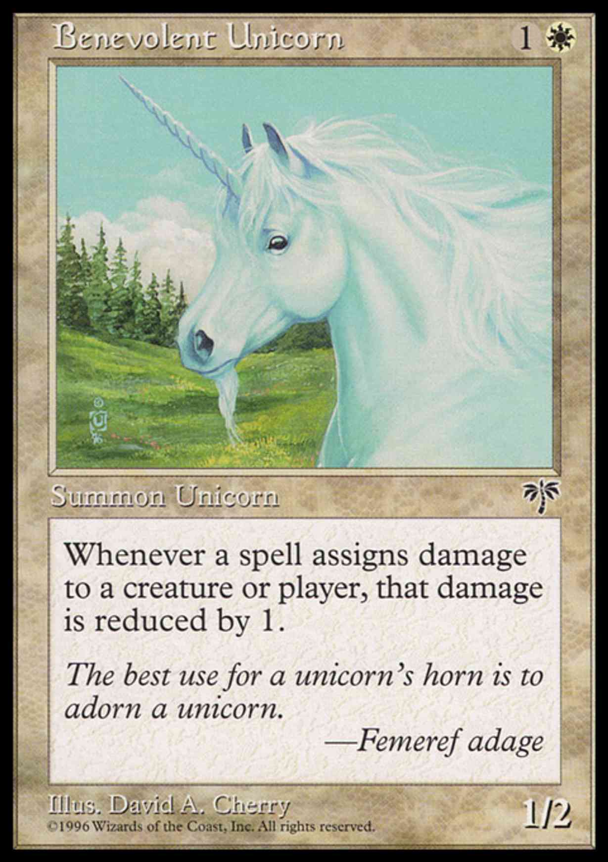Benevolent Unicorn magic card front
