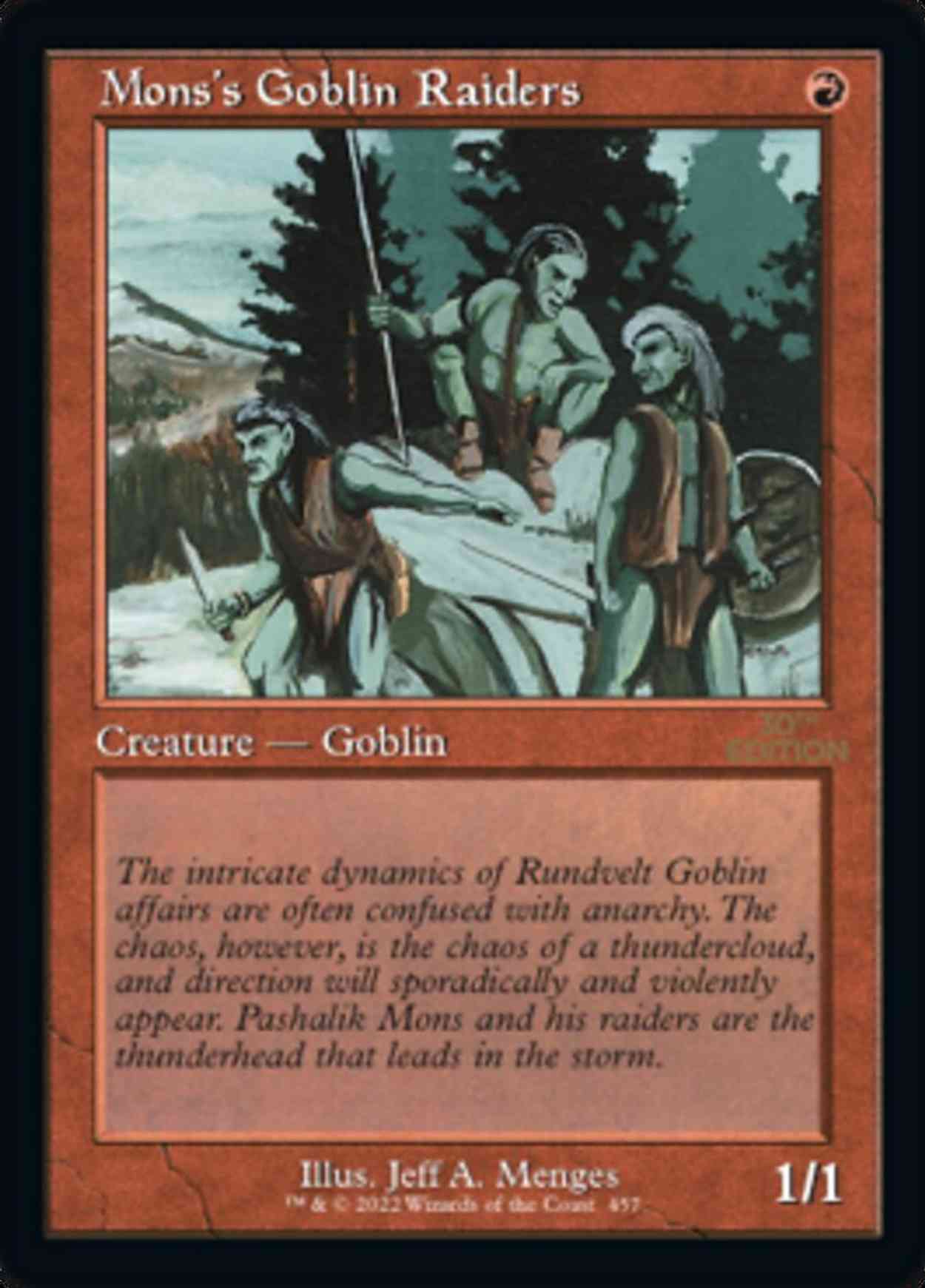 Mons's Goblin Raiders (Retro Frame) magic card front