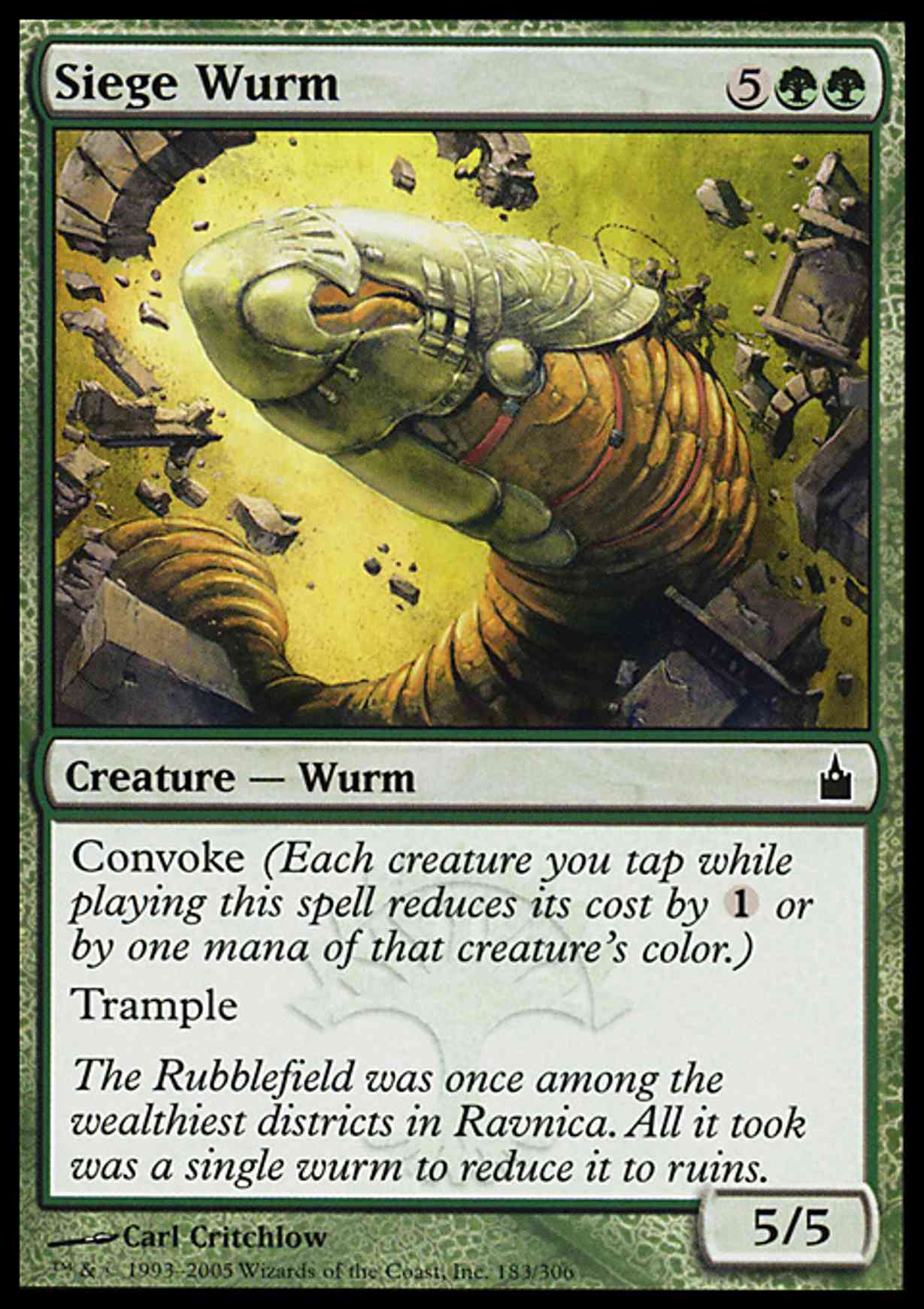 Siege Wurm magic card front