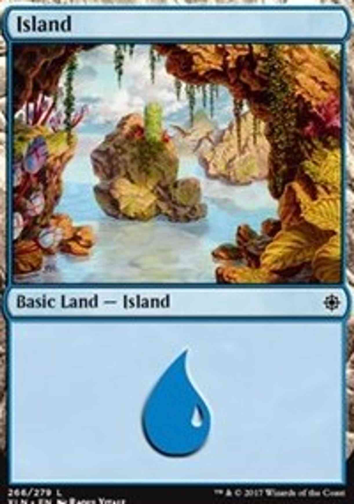 Island (266) magic card front