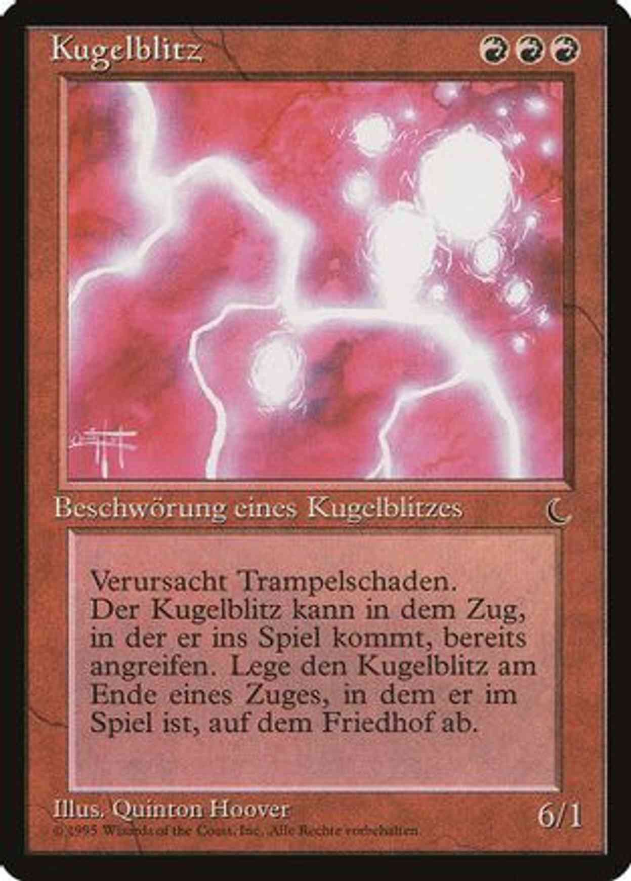 Ball Lightning (German) - "Kugelblitz" magic card front