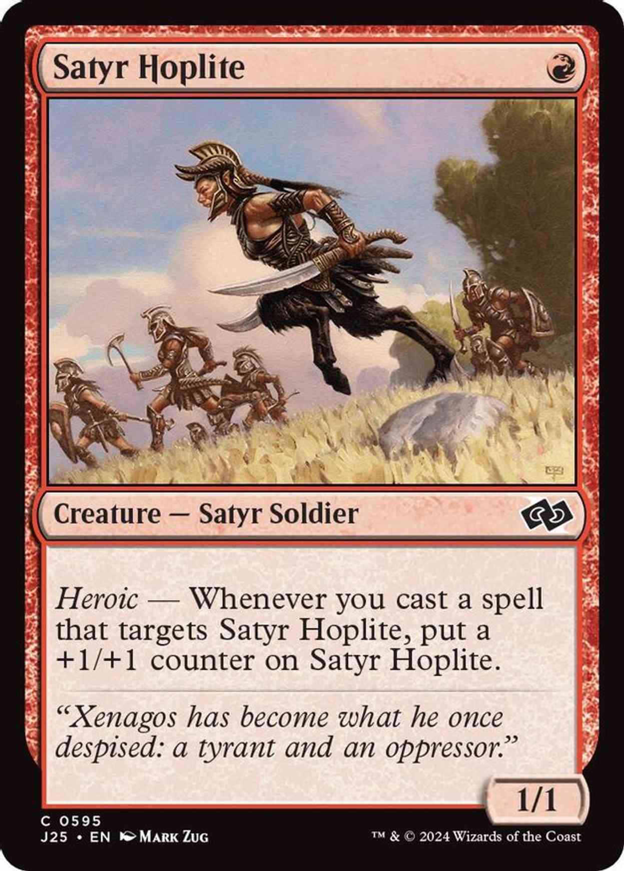 Satyr Hoplite magic card front