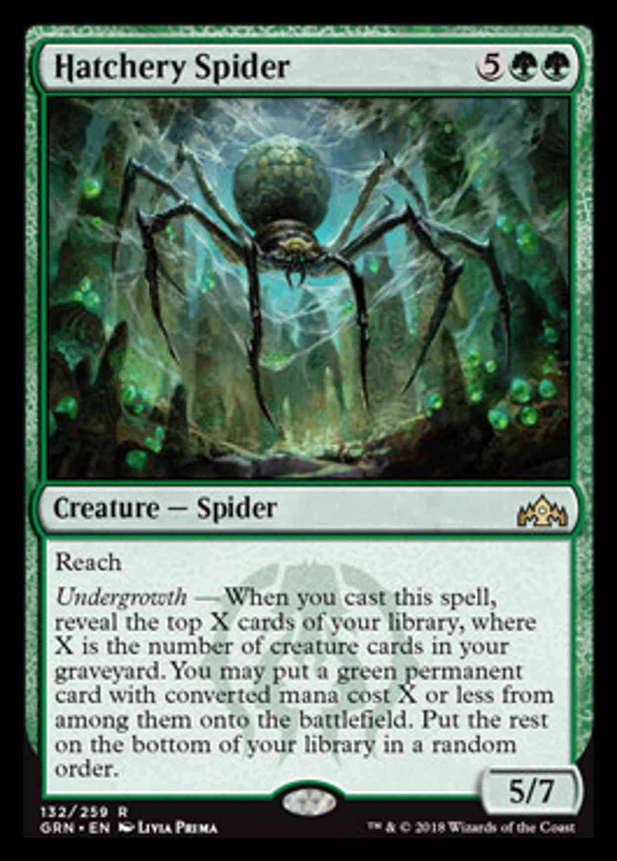Hatchery Spider magic card front