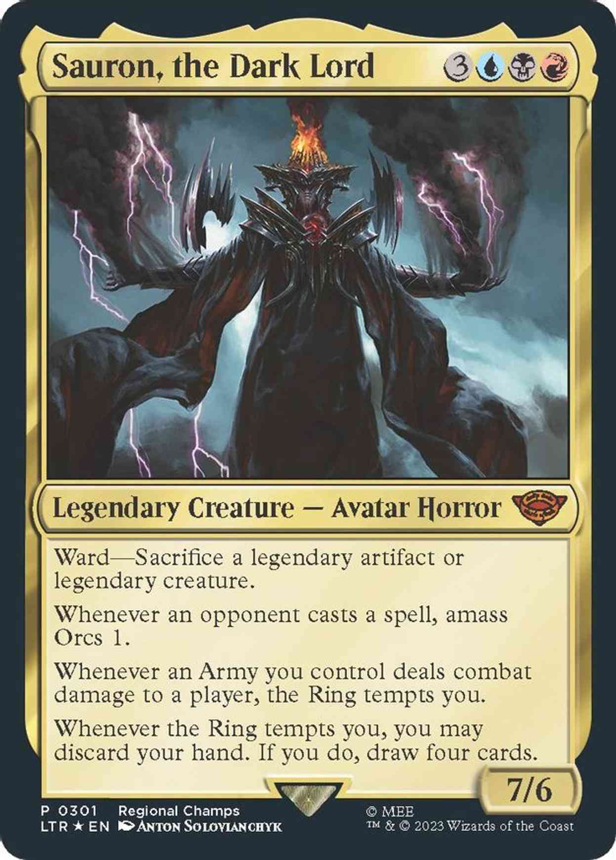 Sauron, the Dark Lord magic card front