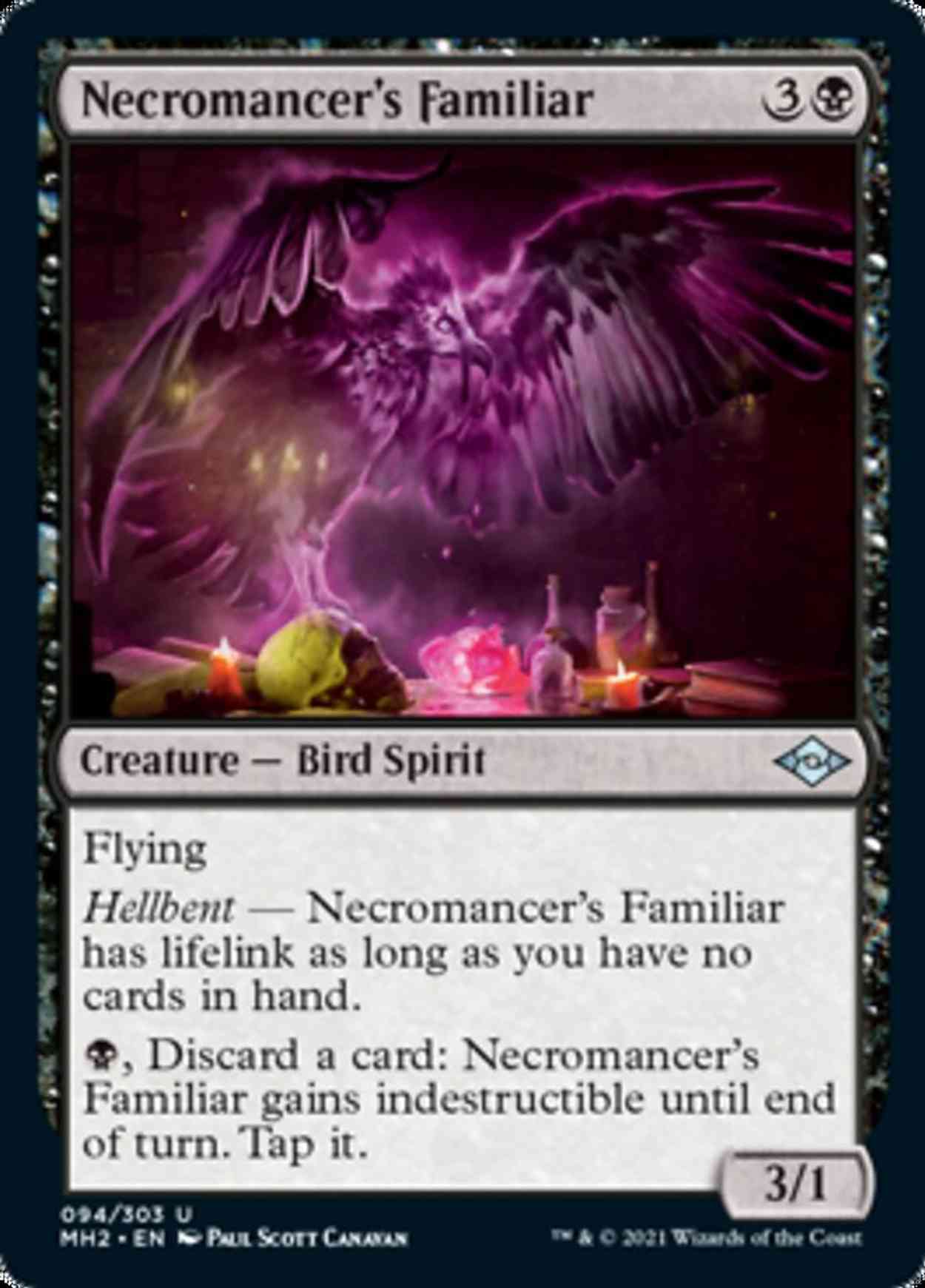 Necromancer's Familiar magic card front