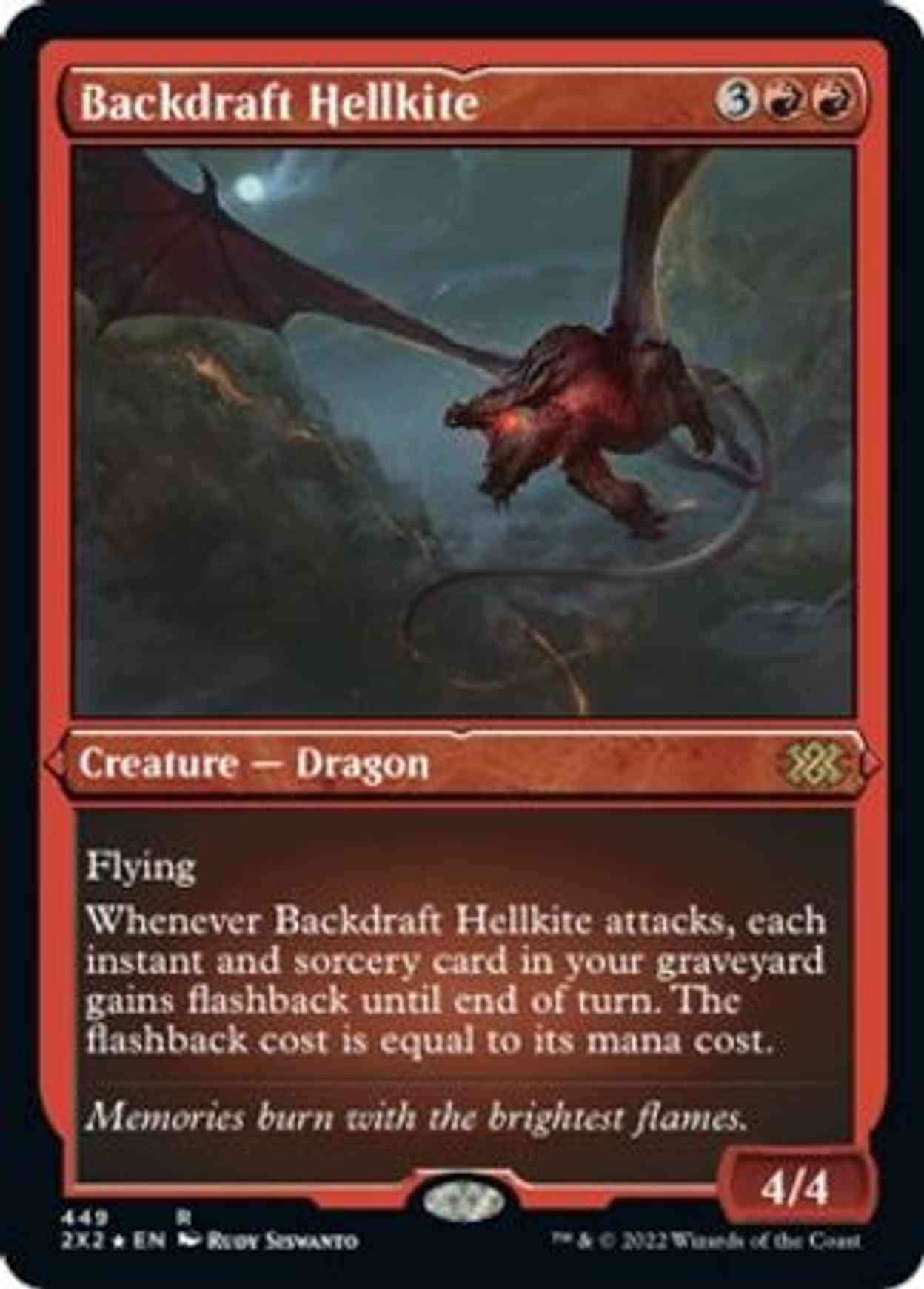 Backdraft Hellkite (Foil Etched) magic card front