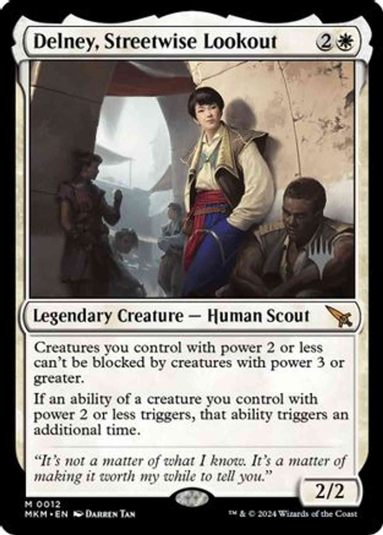 Delney, Streetwise Lookout magic card front