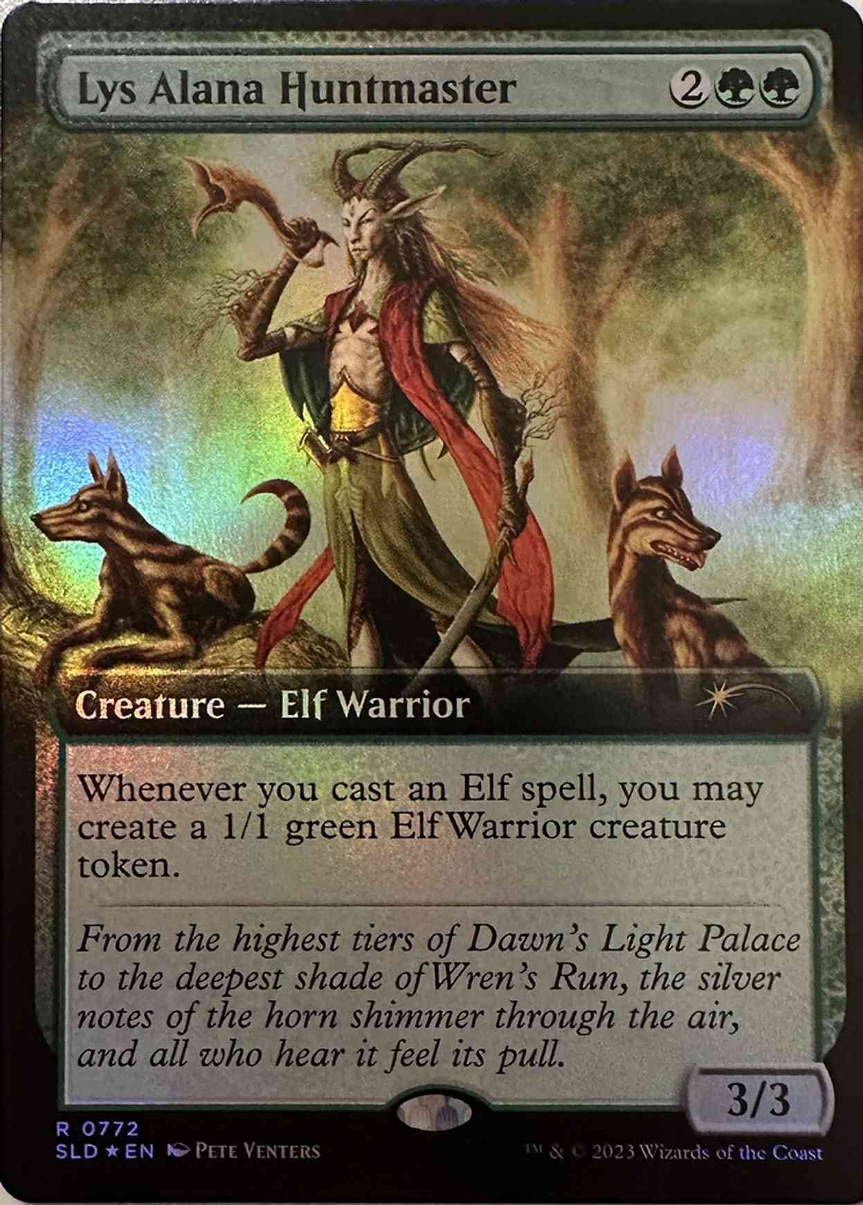 Lys Alana Huntmaster (Extended Art) magic card front