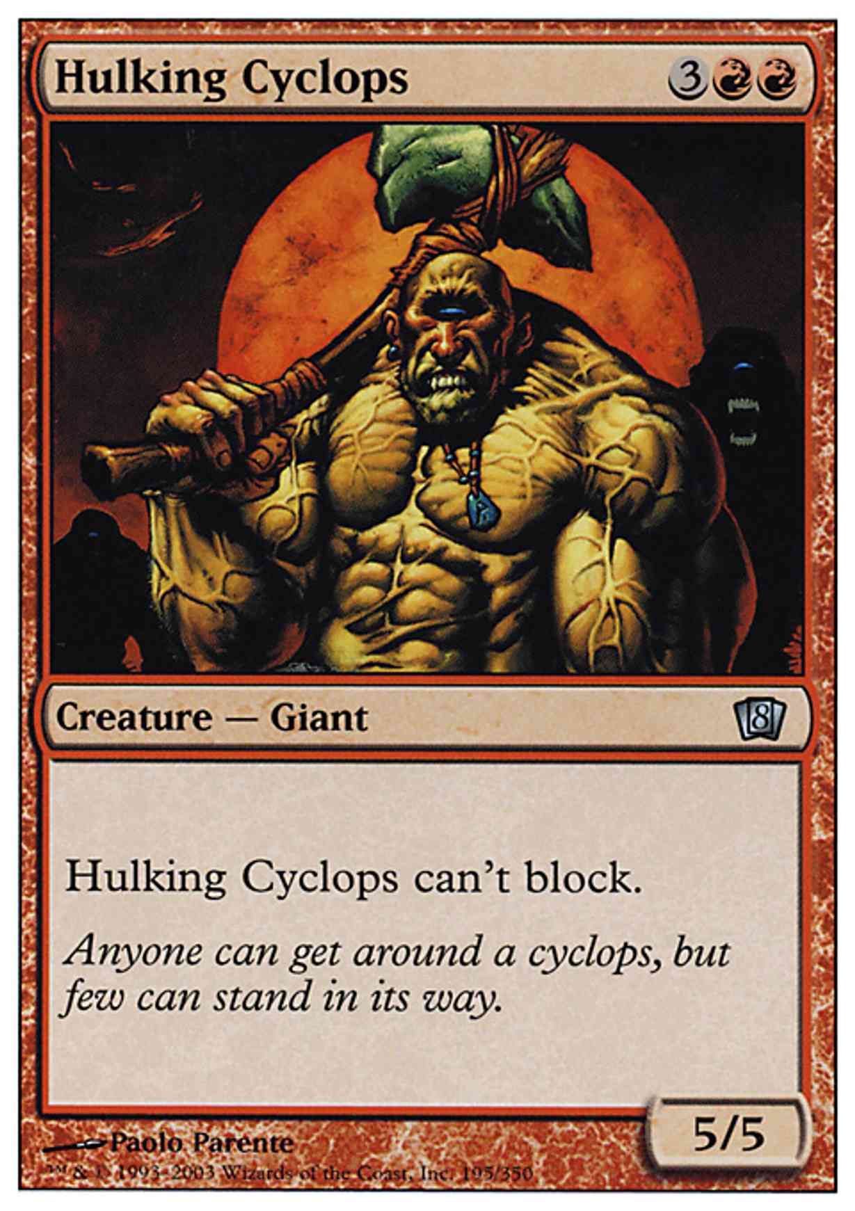 Hulking Cyclops magic card front