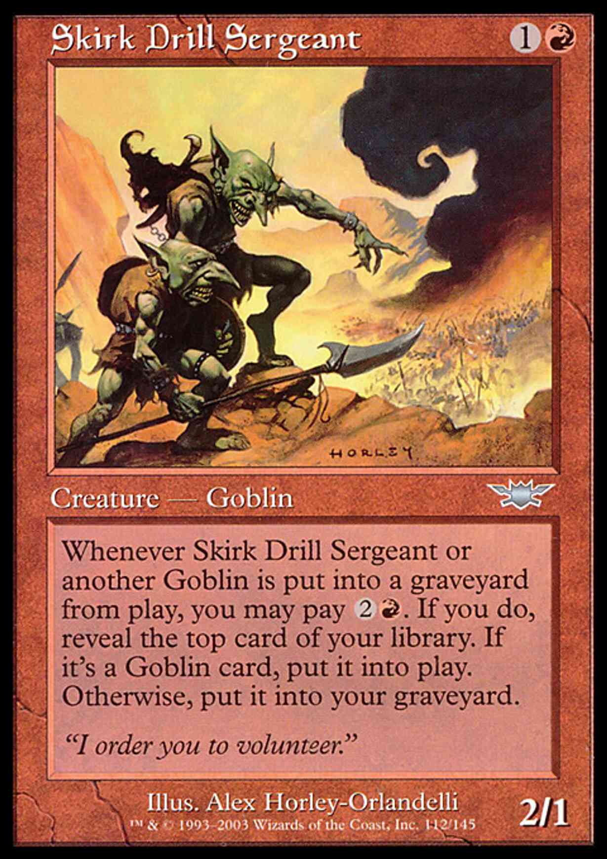 Skirk Drill Sergeant magic card front