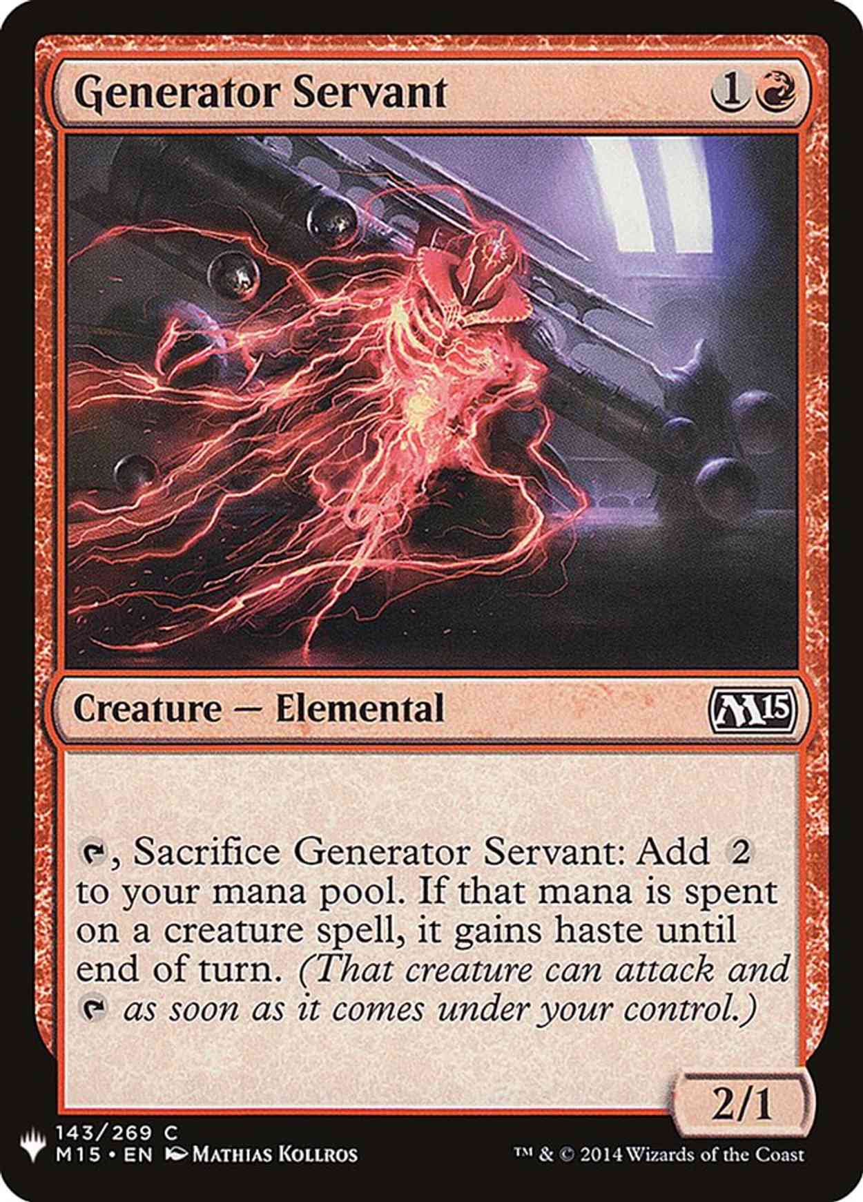 Generator Servant magic card front