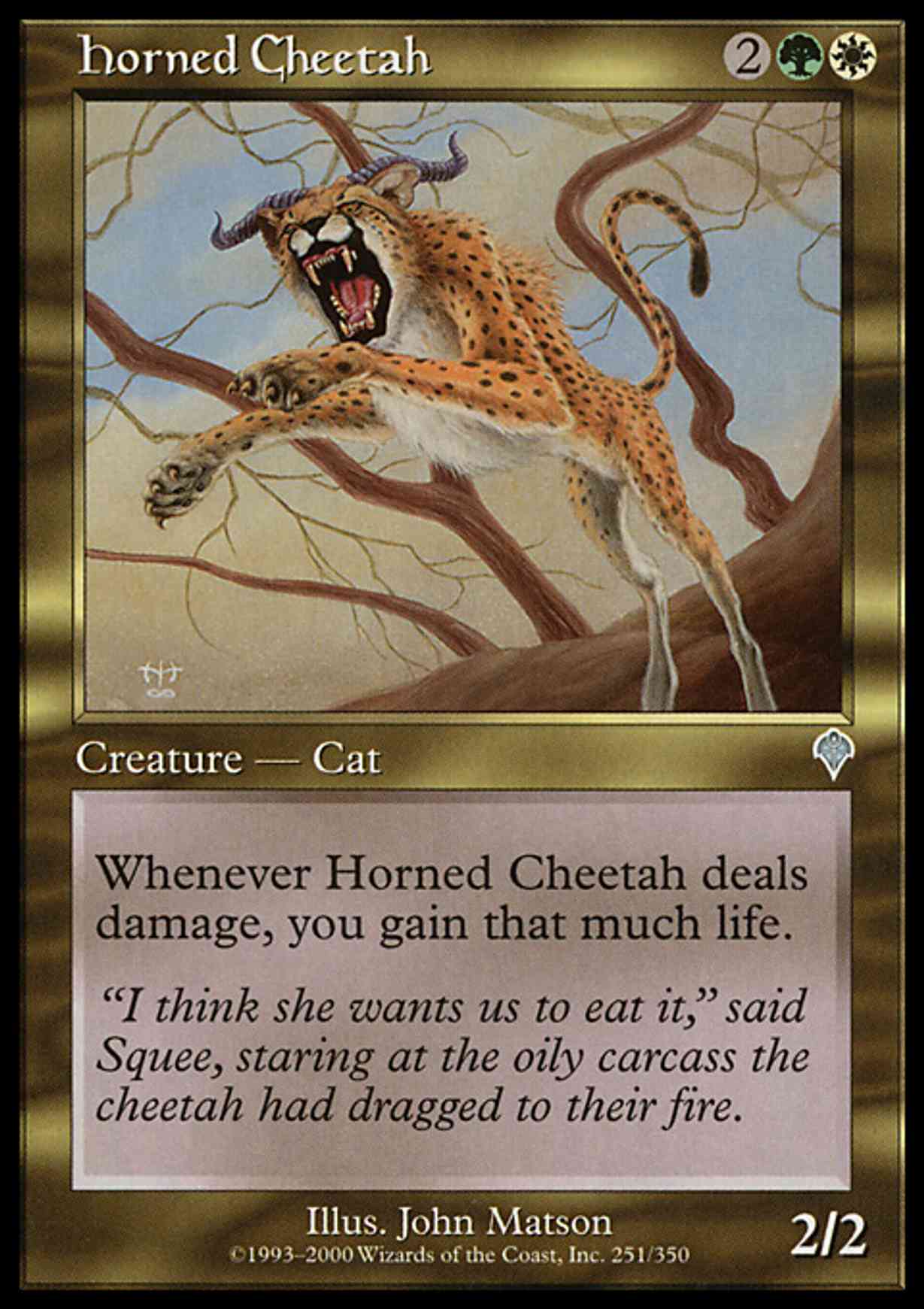 Horned Cheetah magic card front