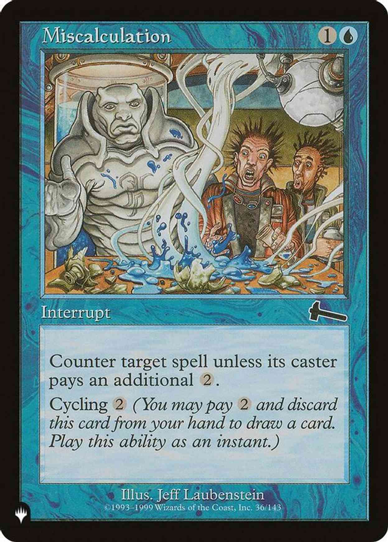 Miscalculation magic card front