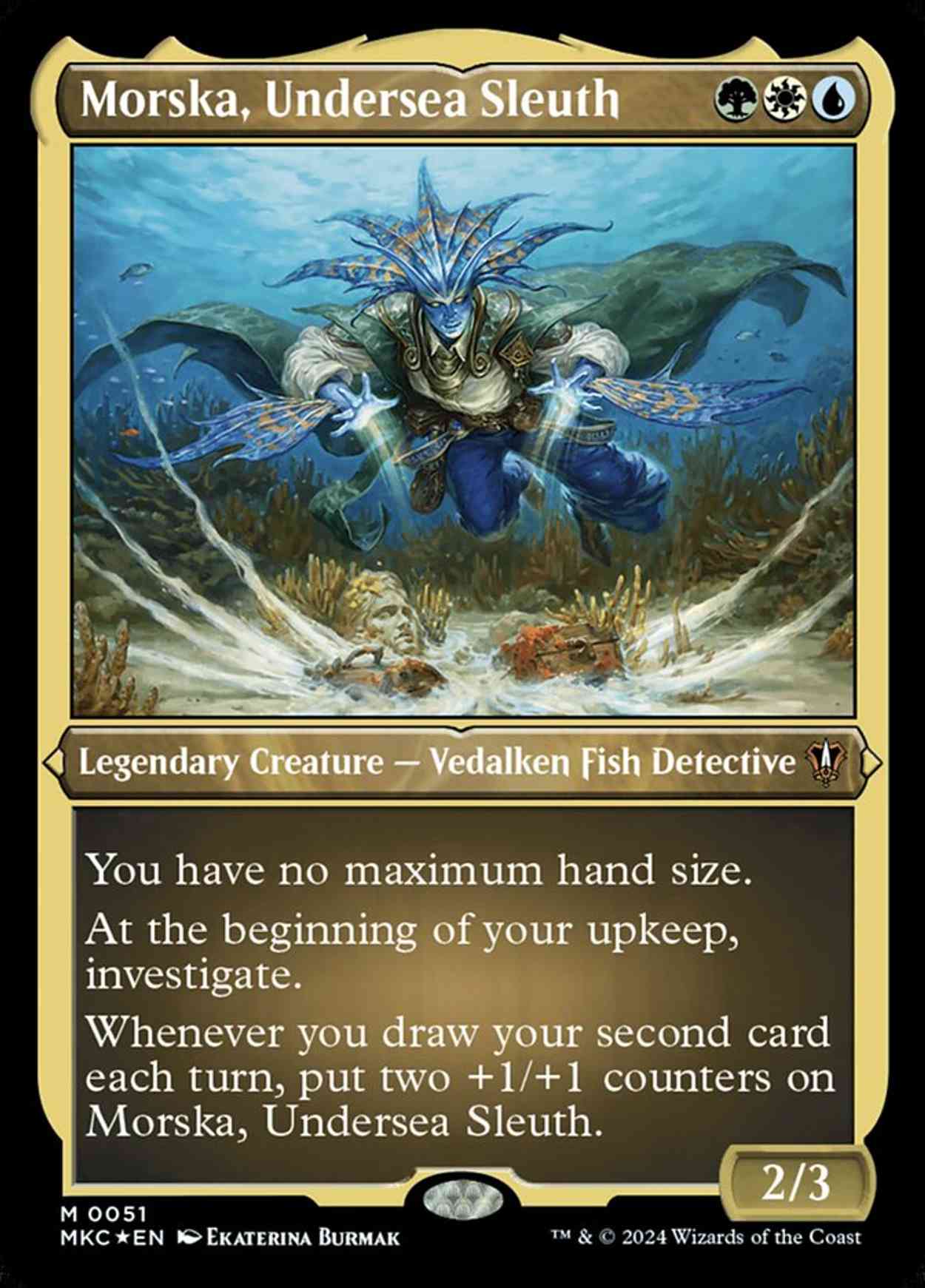 Morska, Undersea Sleuth (Display Commander) - Thick Stock magic card front