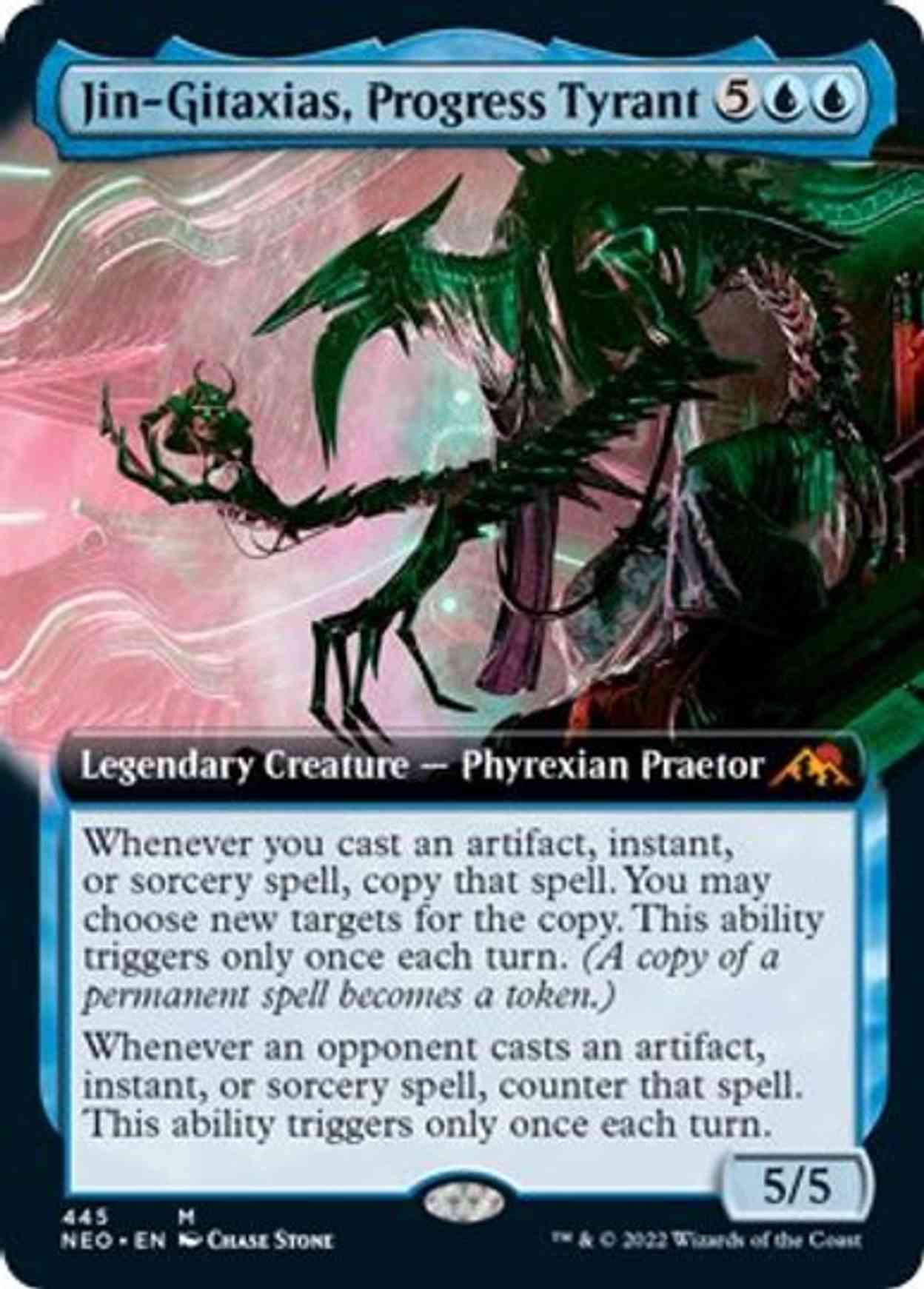 Jin-Gitaxias, Progress Tyrant (Extended Art) magic card front