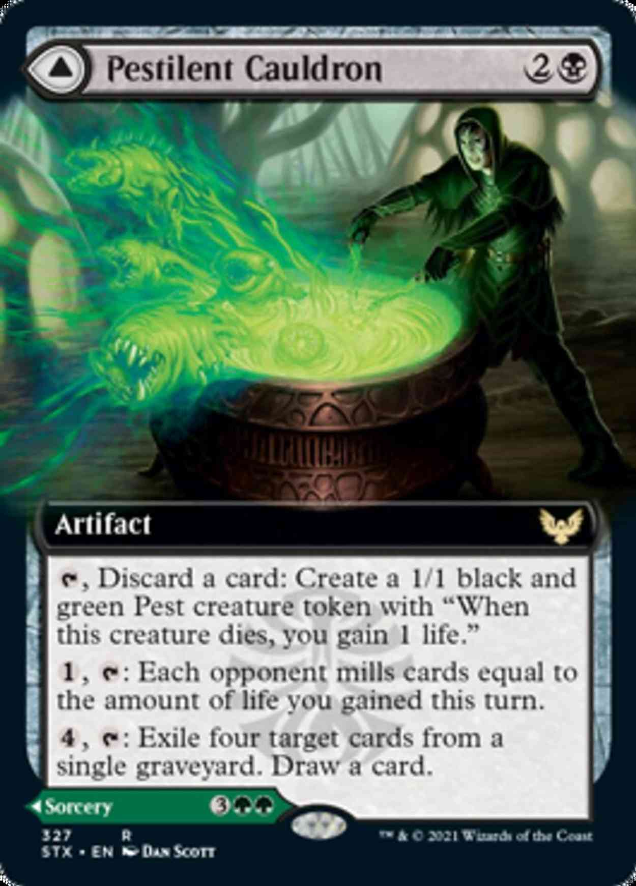 Pestilent Cauldron (Extended Art) magic card front