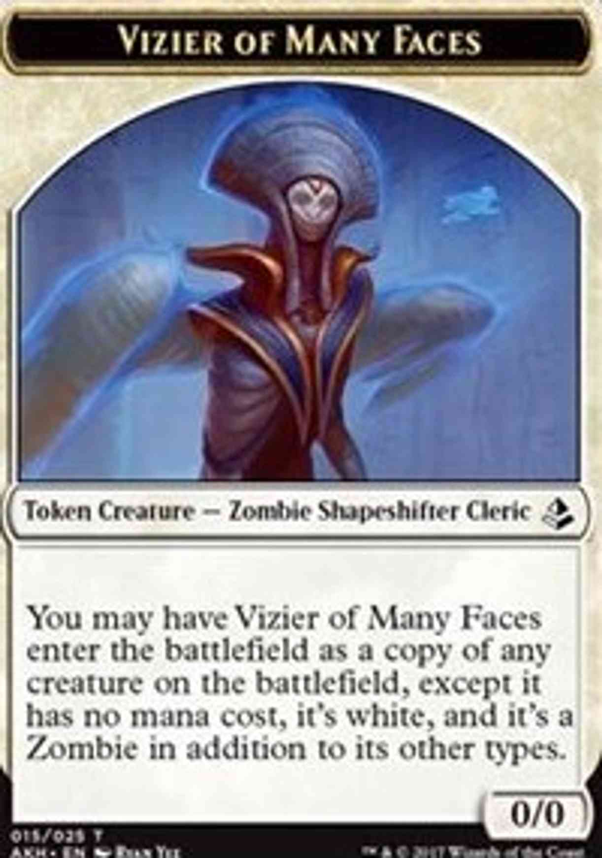 Vizier of Many Faces Token magic card front
