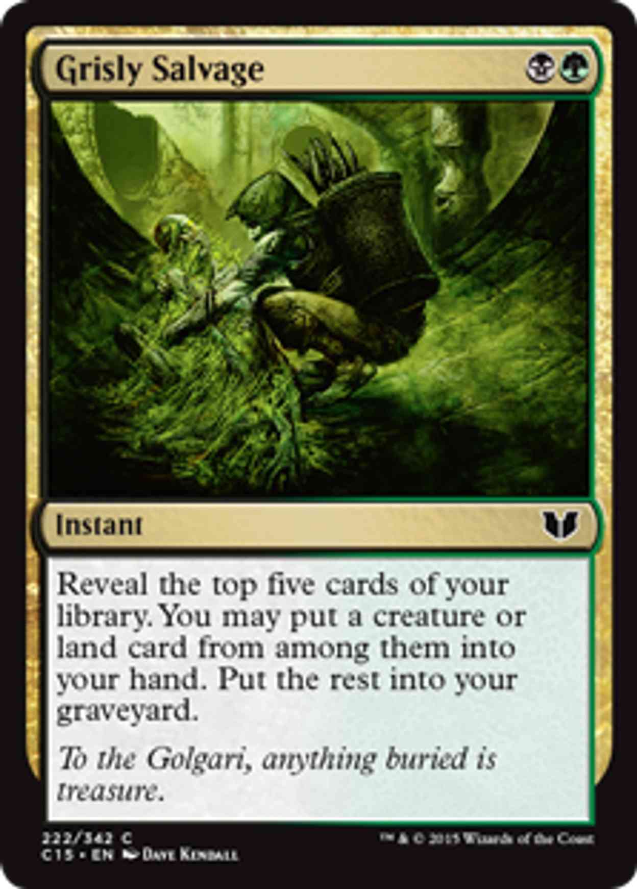 Grisly Salvage magic card front