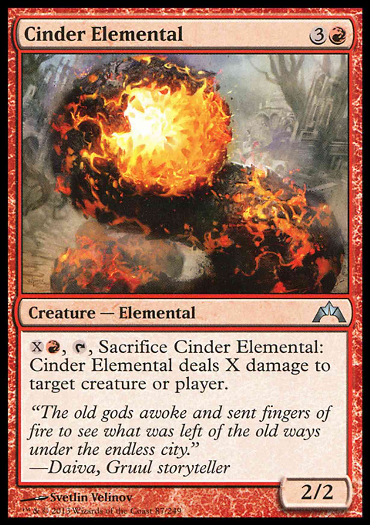 Cinder Elemental magic card front