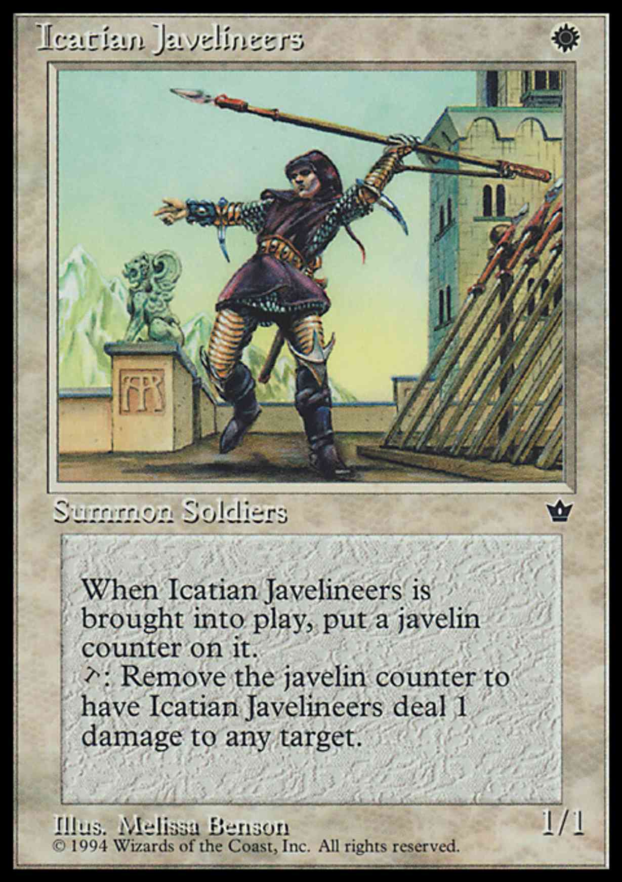 Icatian Javelineers (Benson) magic card front