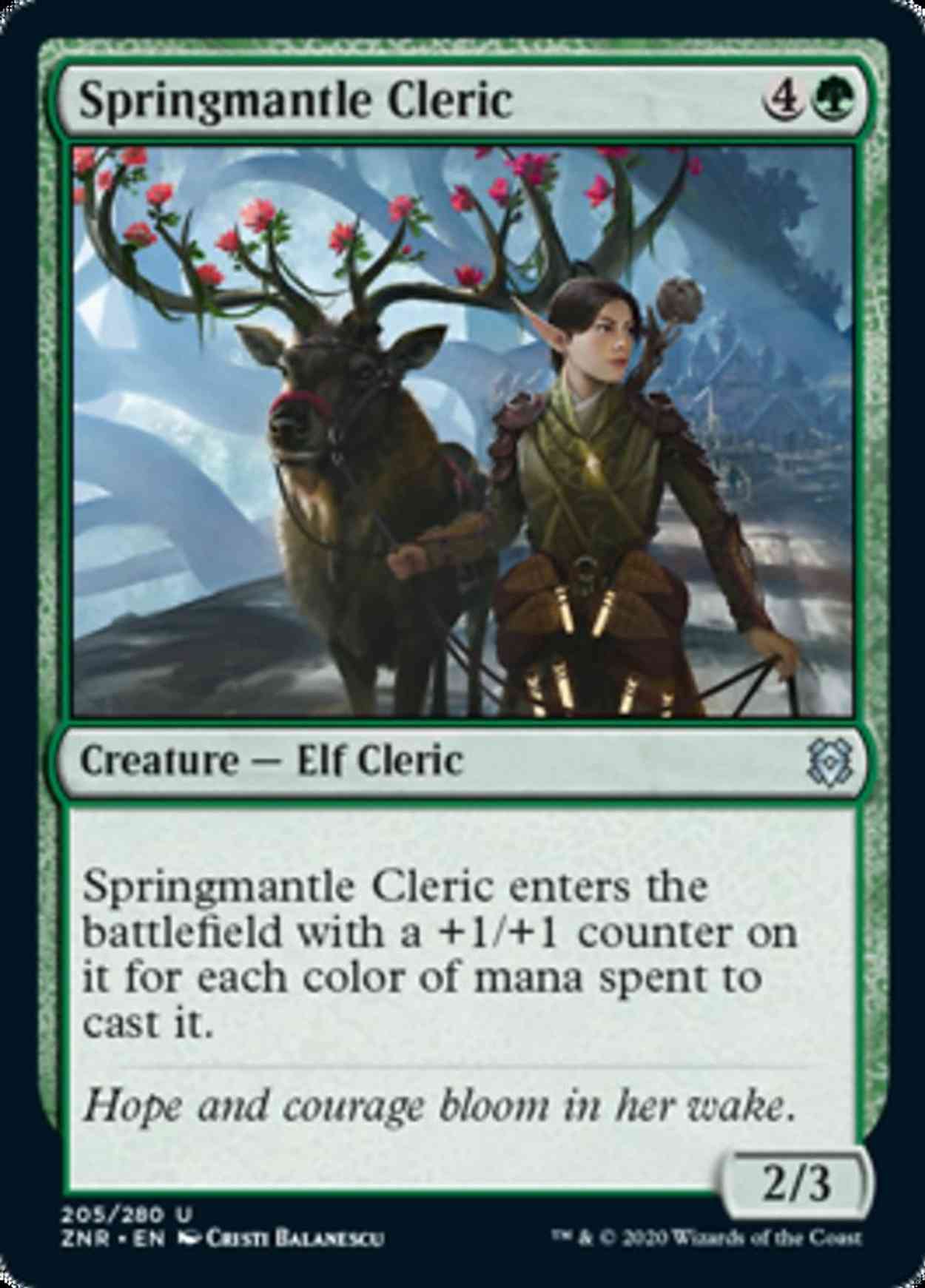 Springmantle Cleric magic card front