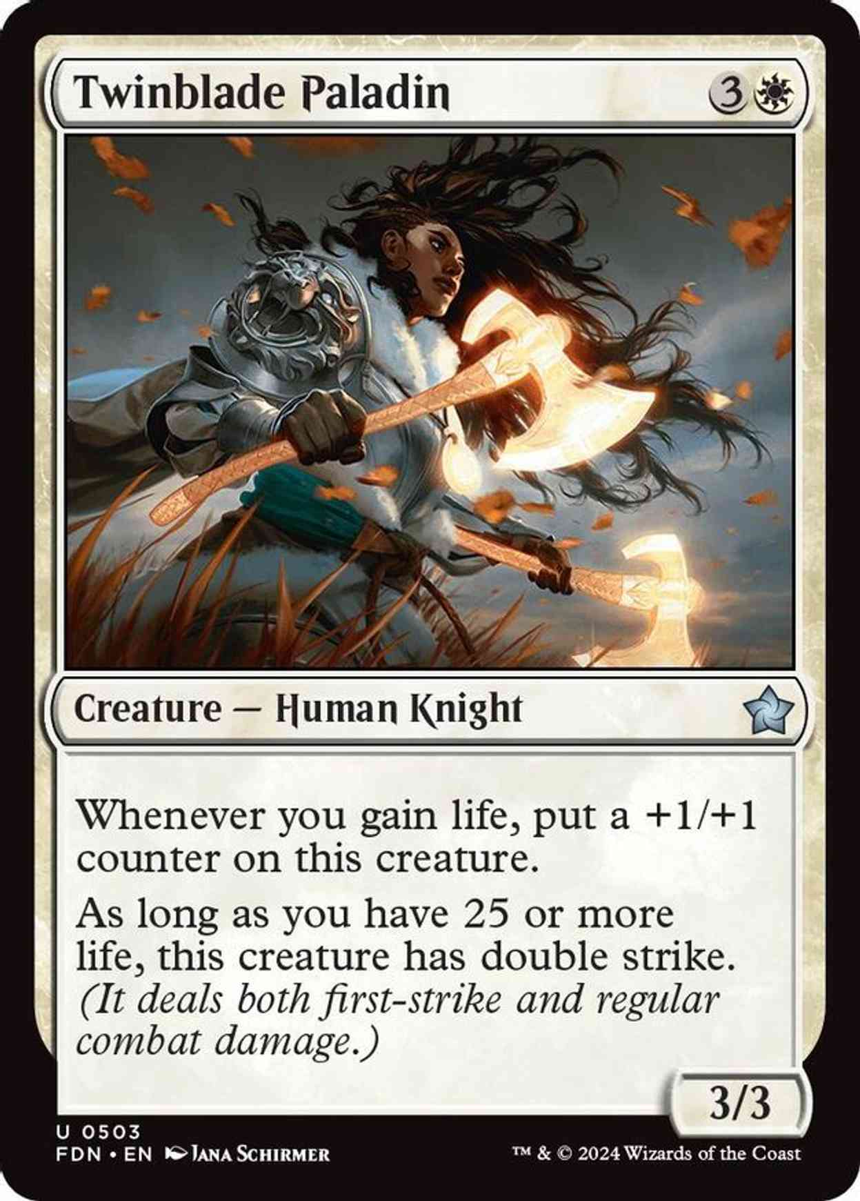 Twinblade Paladin magic card front