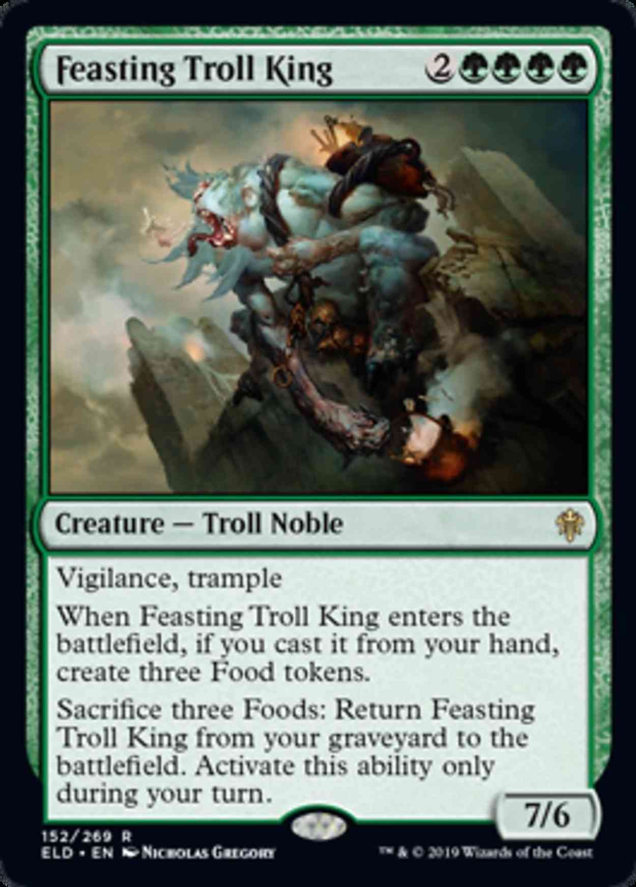 Feasting Troll King magic card front