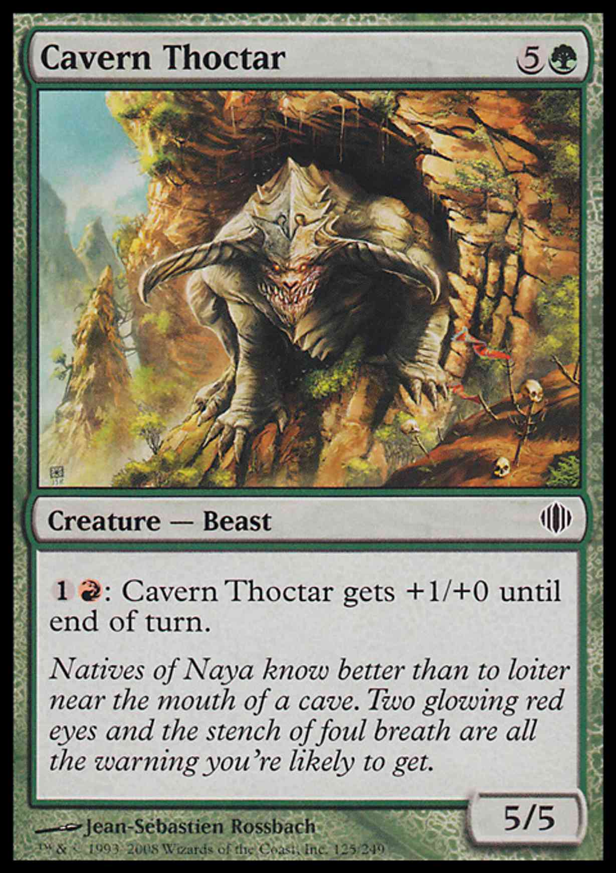 Cavern Thoctar magic card front