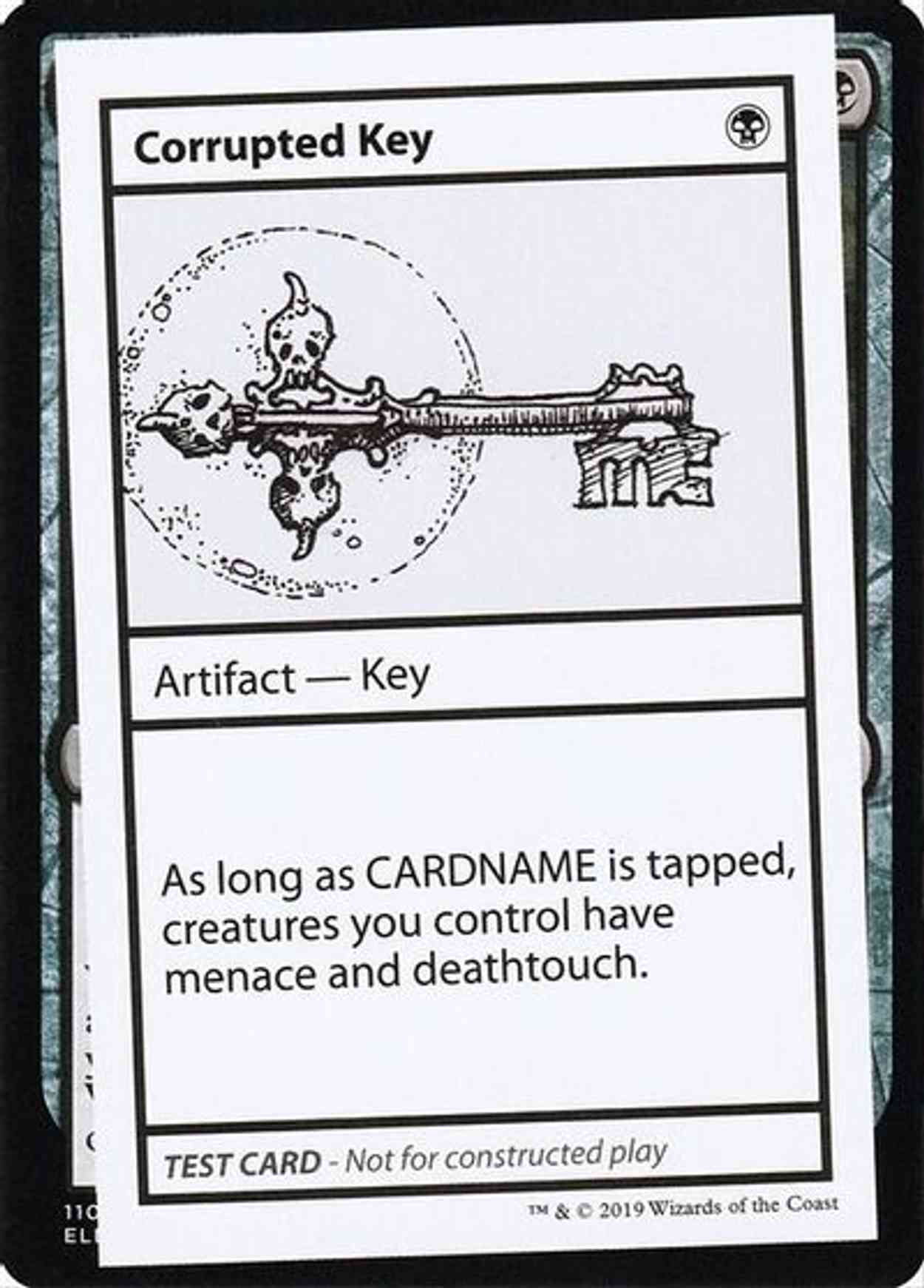Corrupted Key (No PW Symbol) magic card front